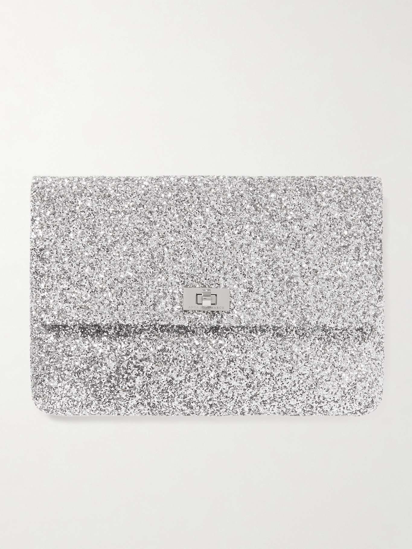 Valorie glittered leather clutch - 1