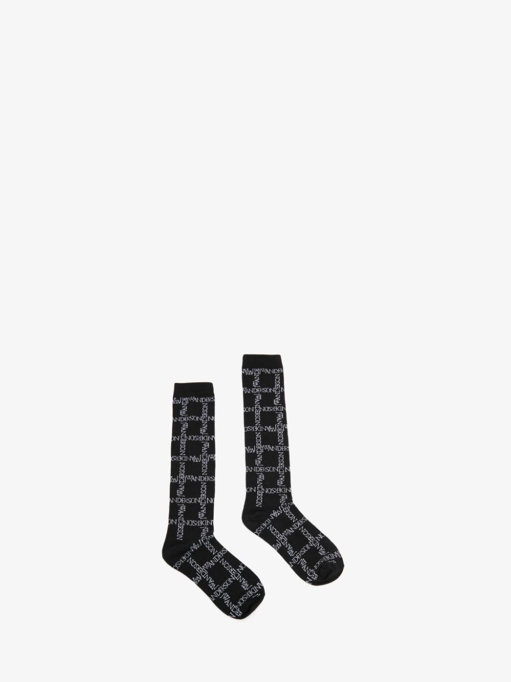 LOGO GRID LONG ANKLE SOCKS - 1