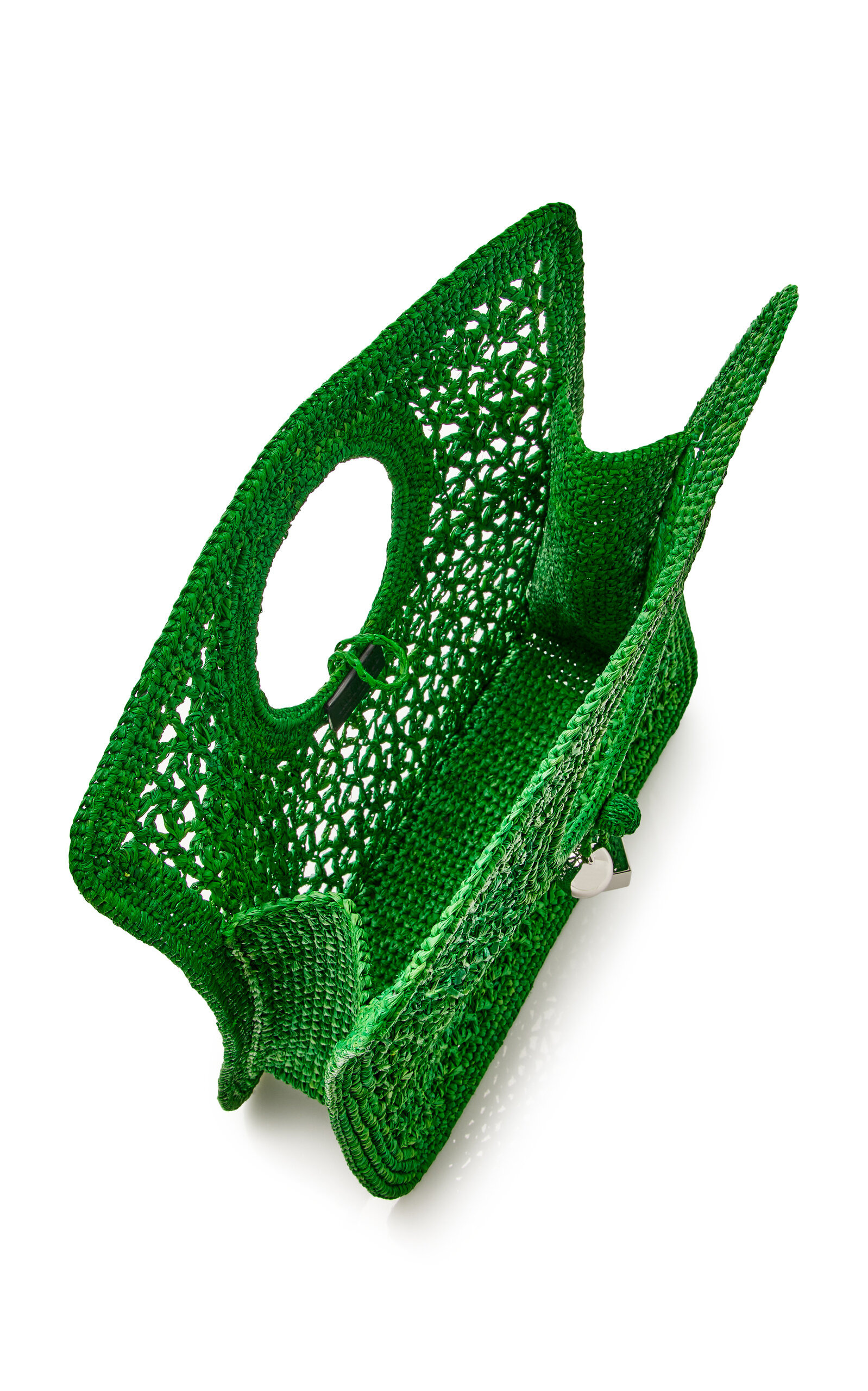 Le Petit Carre Spiaggia Raffia Tote Bag green - 5