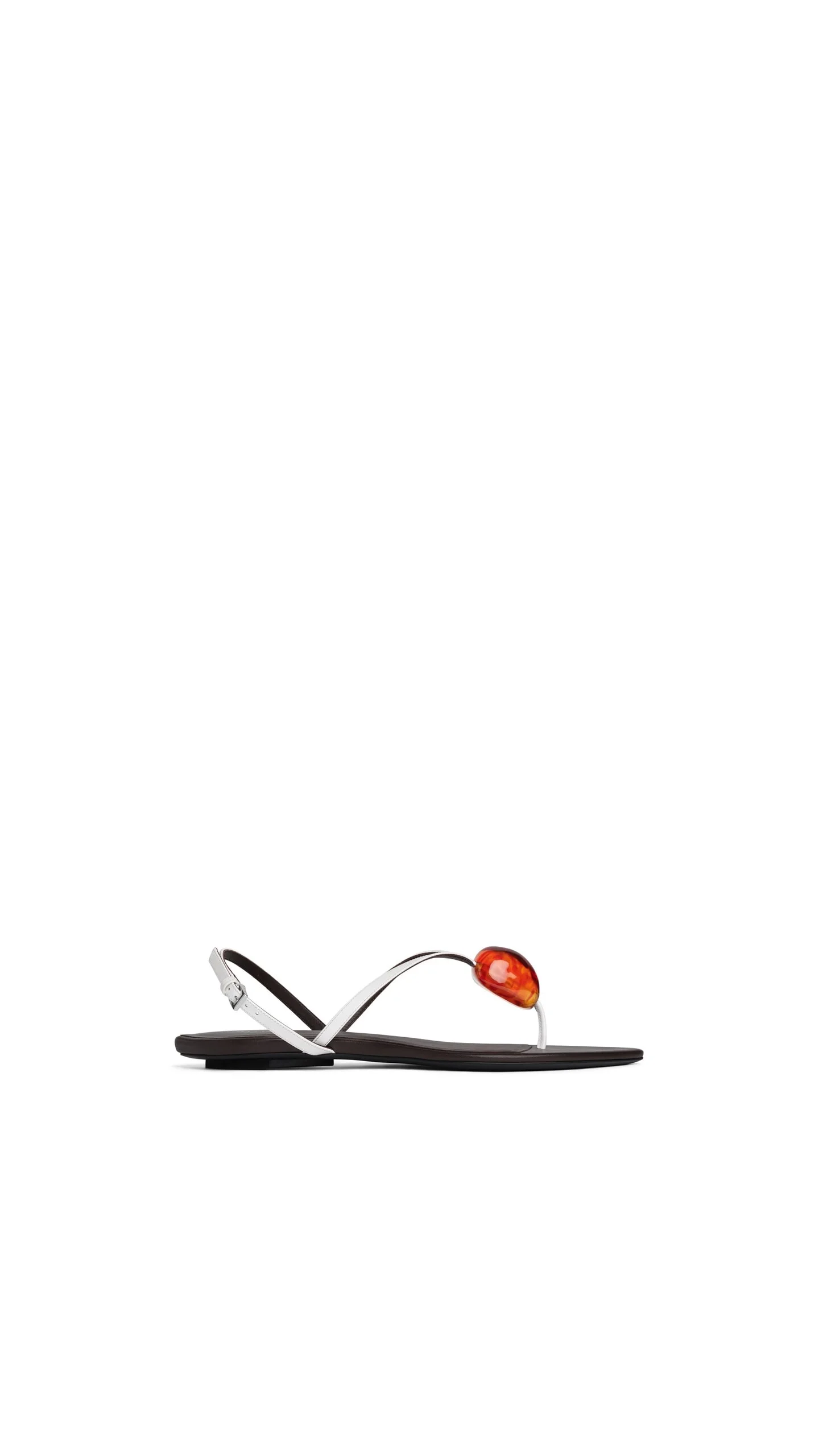 INVISIBLE FLAT JEWEL SANDALS IN PATENT LEATHER - 1
