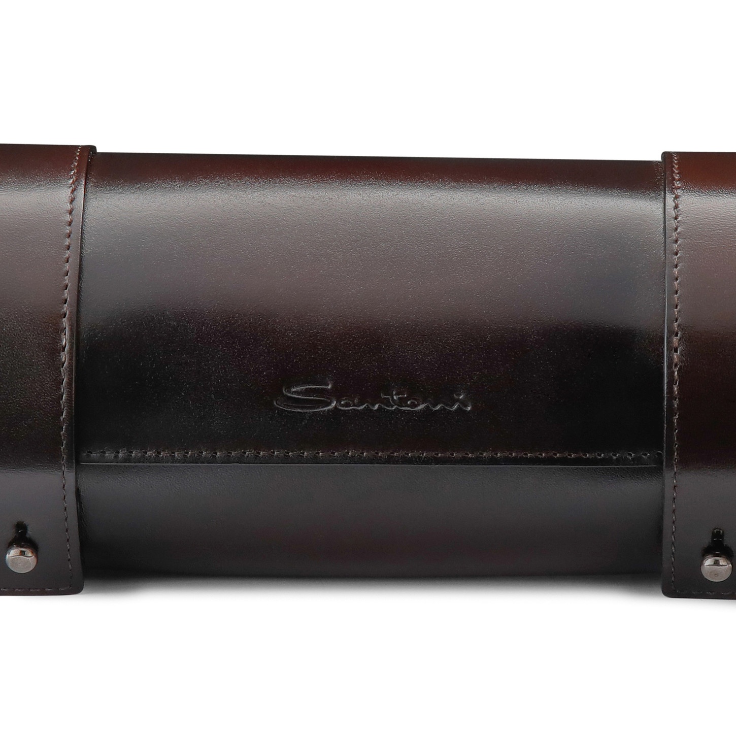 Brown leather big watch case - 5
