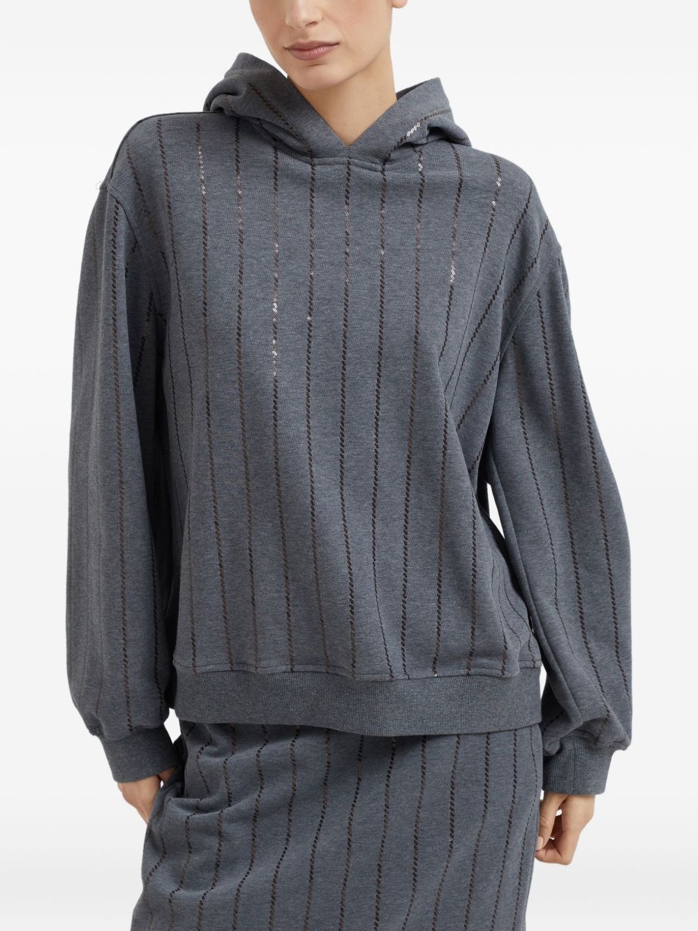 sequin-embellished hoodie - 3