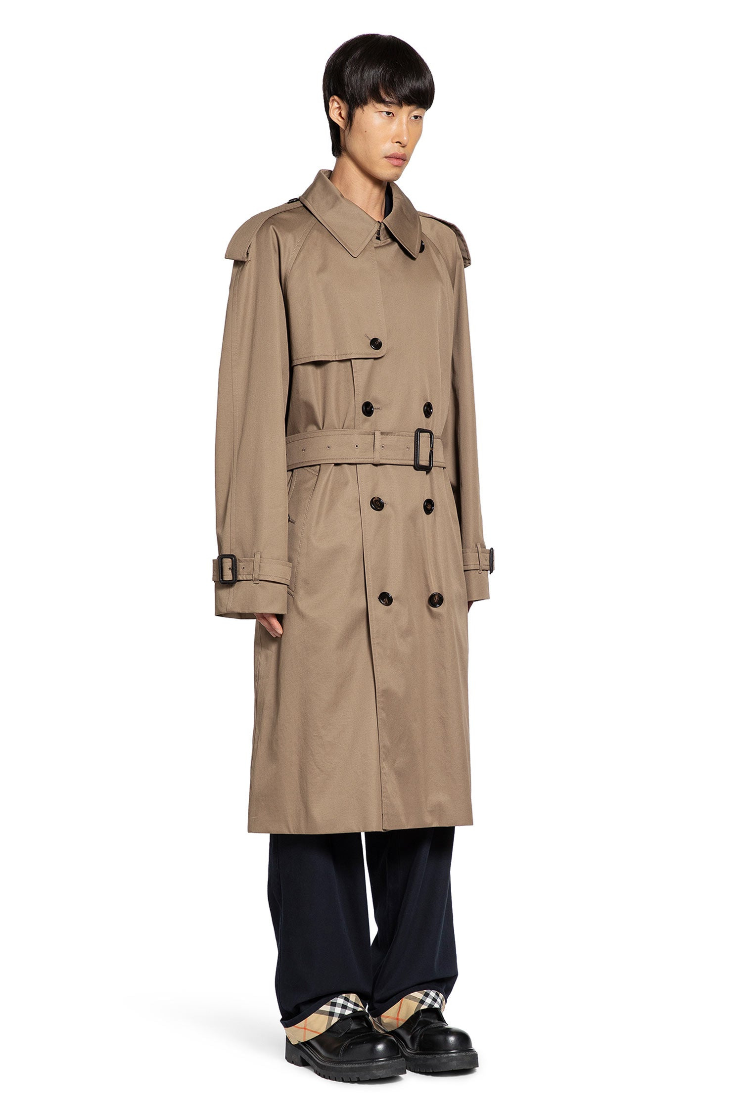Long Gabardine Trench Coat - 2