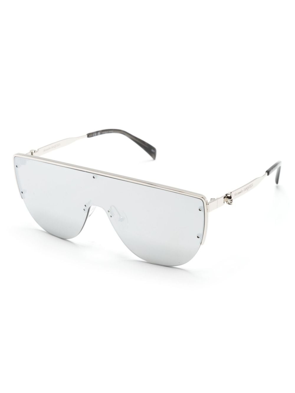 skull-stud shield-frame sunglasses - 2