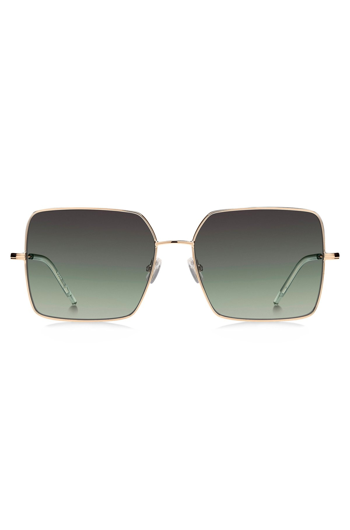 GOLD-TONE SUNGLASSES WITH GREEN END-TIPS - 3