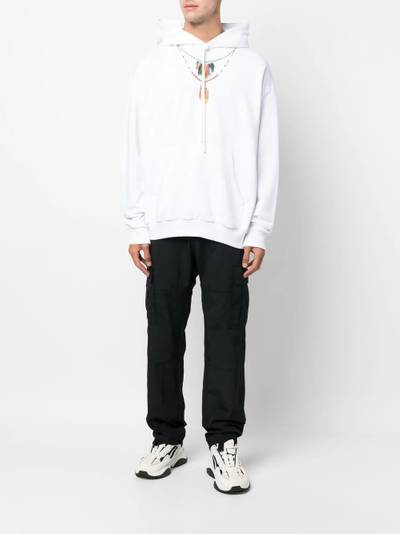 Marcelo Burlon County Of Milan Feathers Necklace cotton hoodie outlook