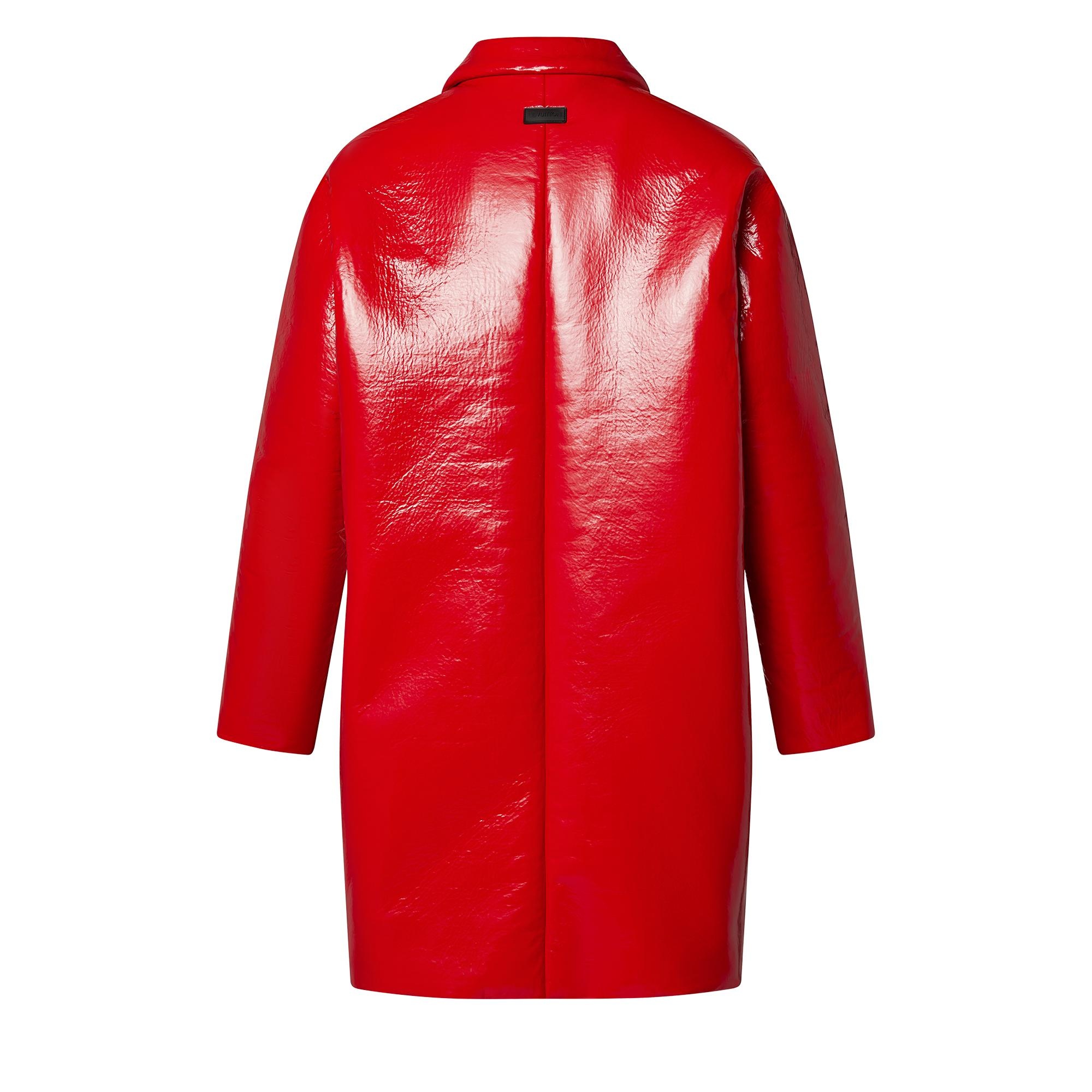 Double Ring Glossy Cocoon Coat - 3