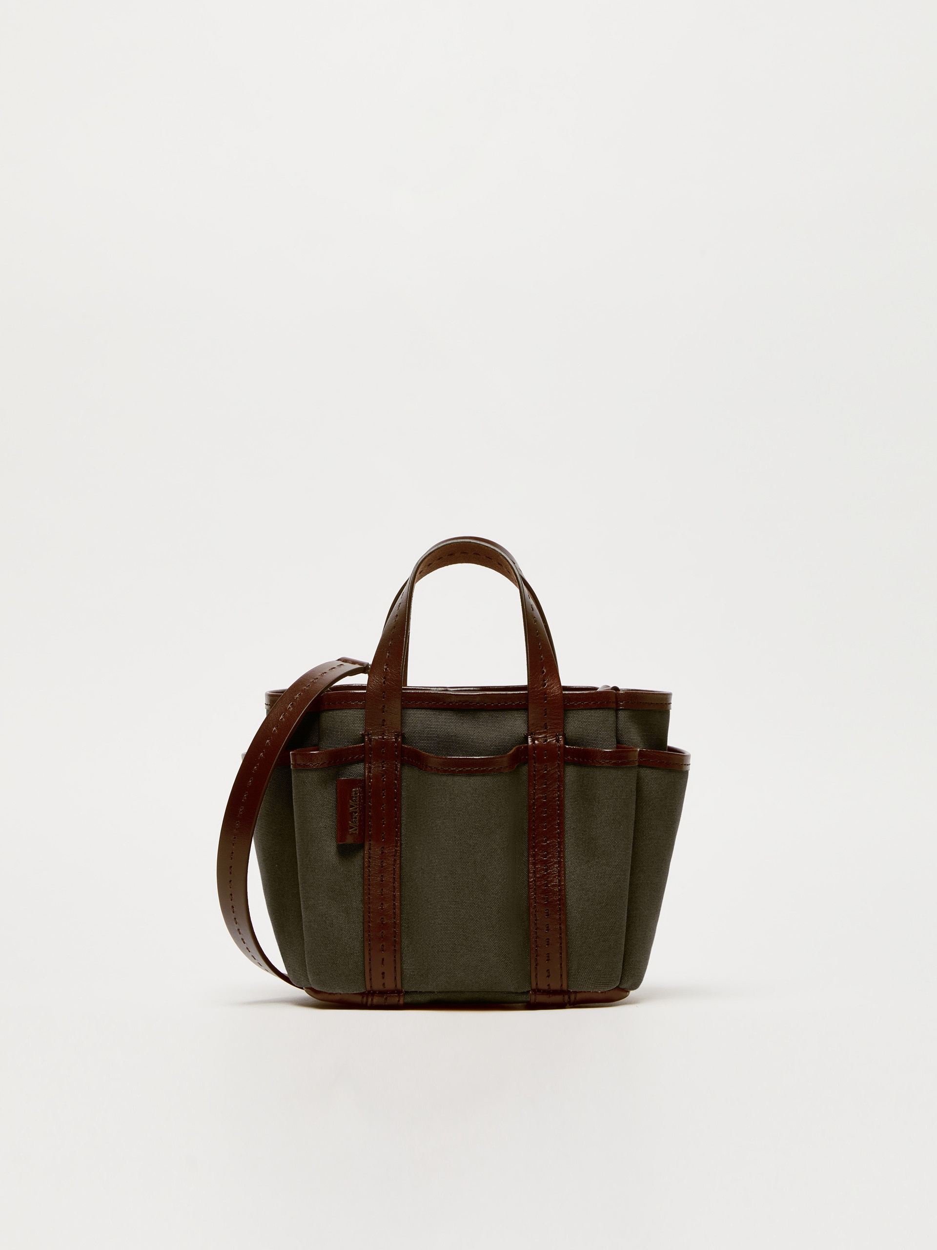 GARDENCABASXS Canvas and leather Giardiniera Mini tote bag - 1
