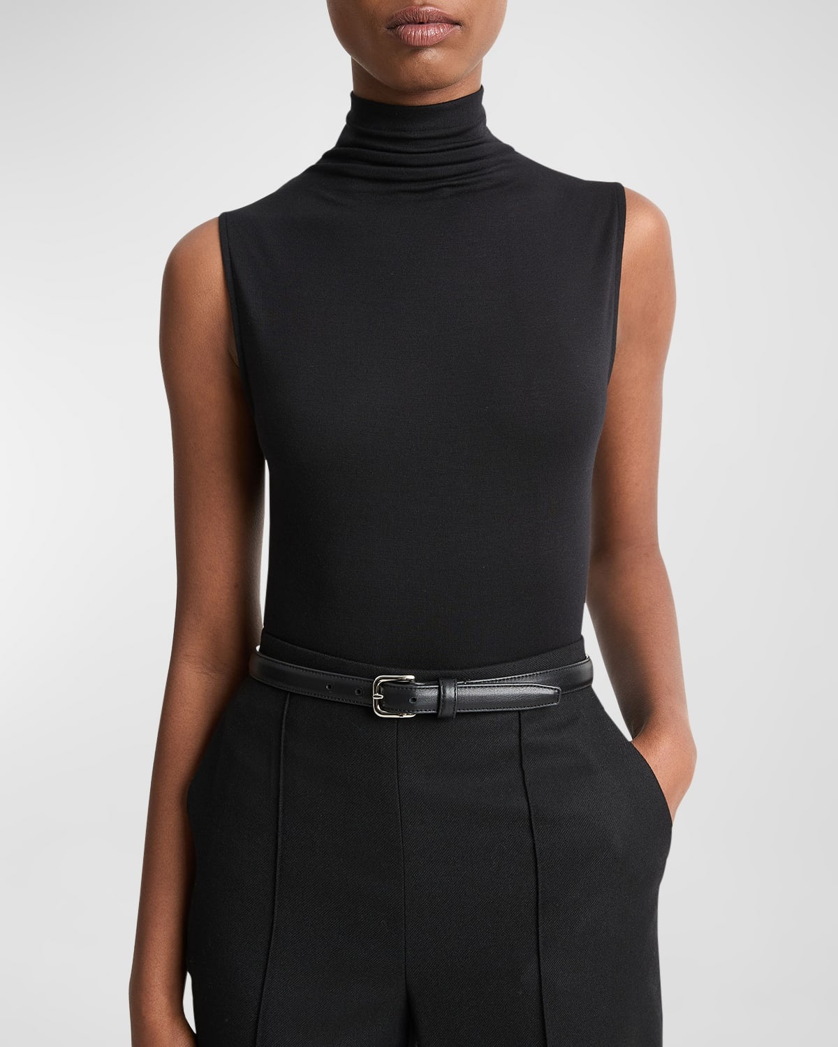 Sleeveless Turtleneck Top - 3