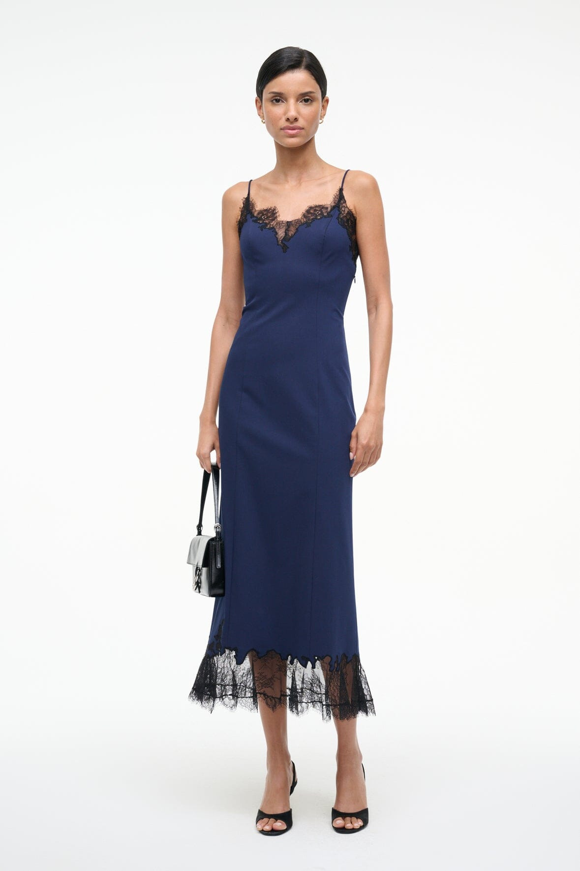STAUD NADIA DRESS NAVY - 2
