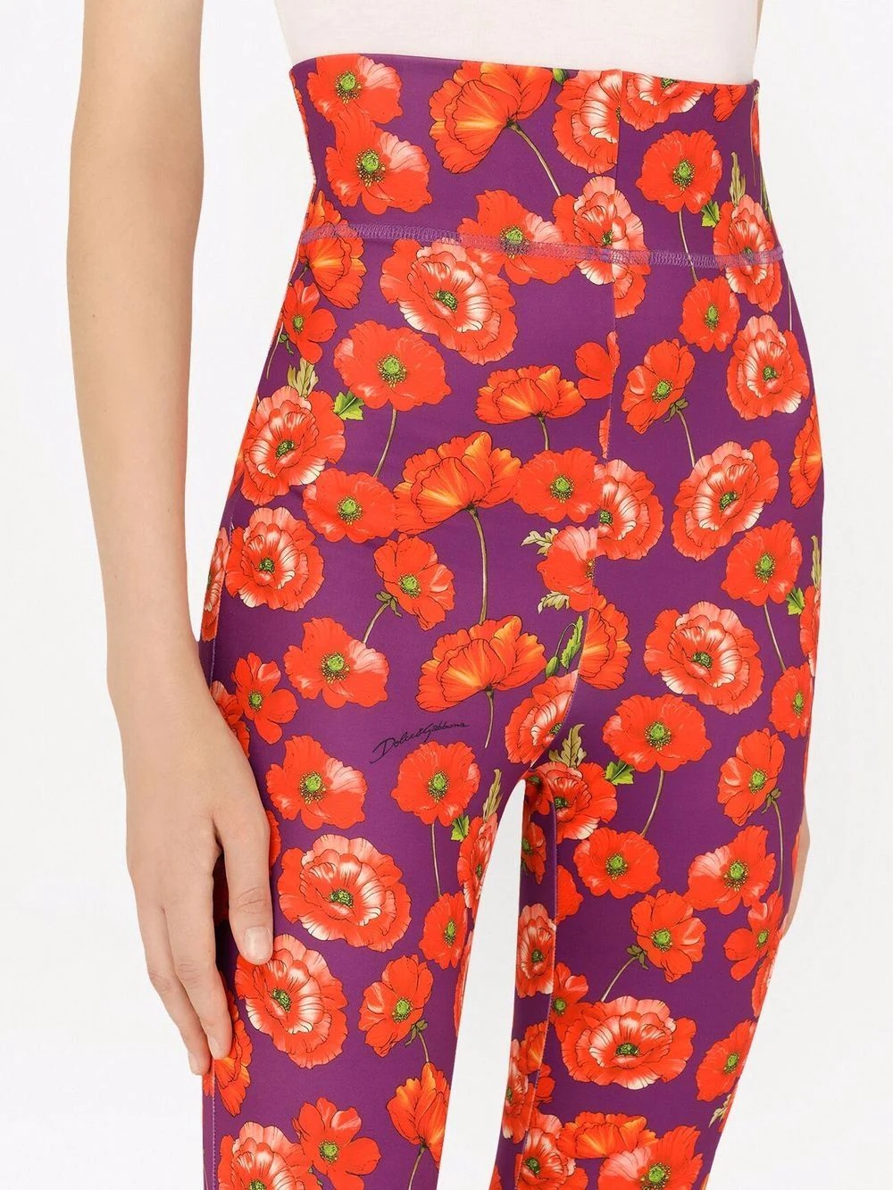 floral-print leggings - 5