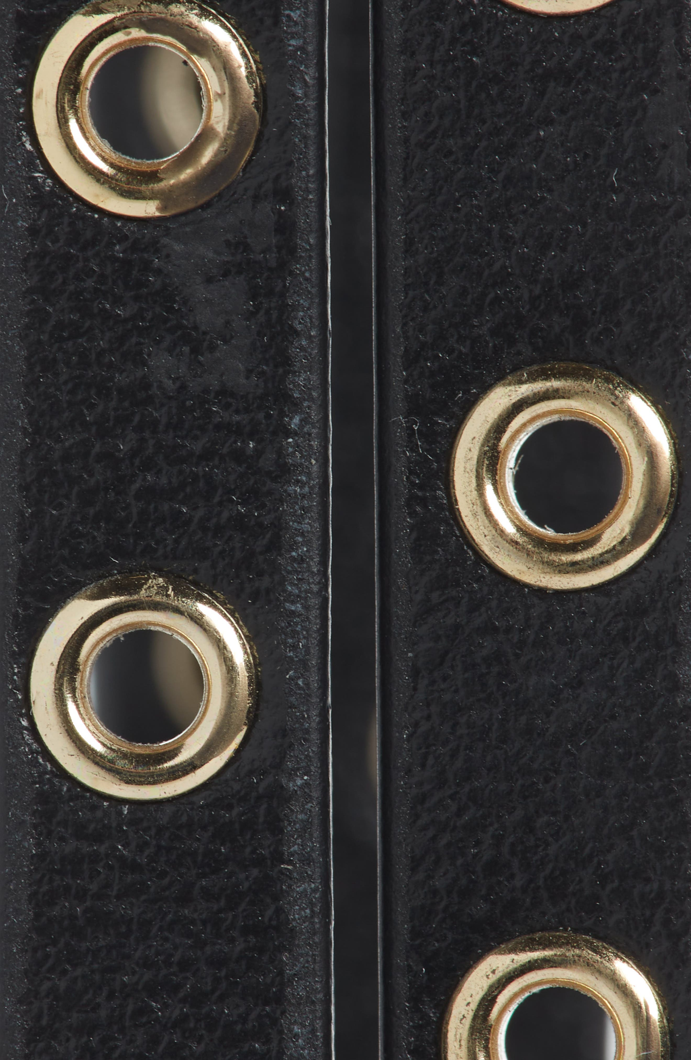 Mini Grommet Skinny Leather Wrap Belt - 2