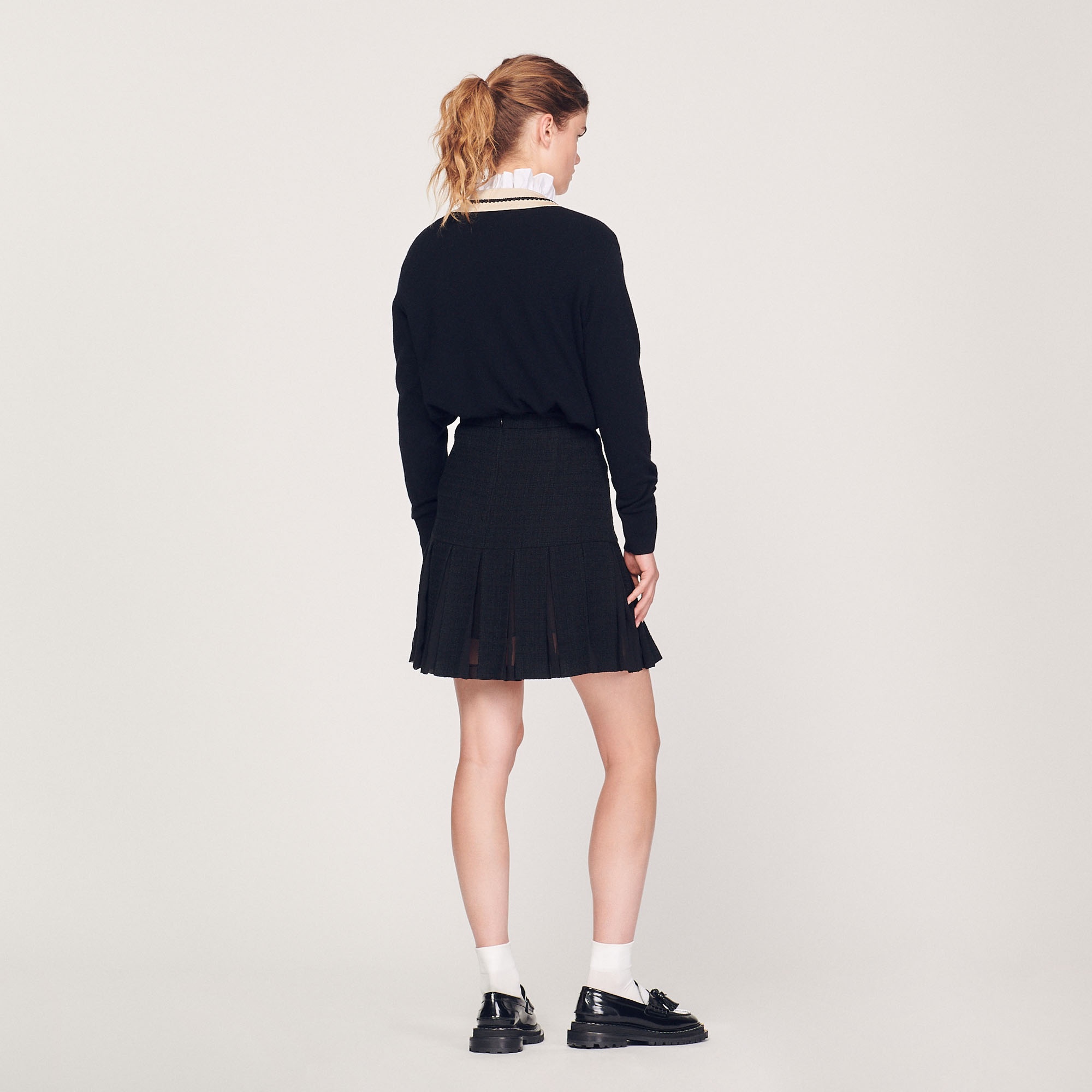 Pleated tweed skirt - 6