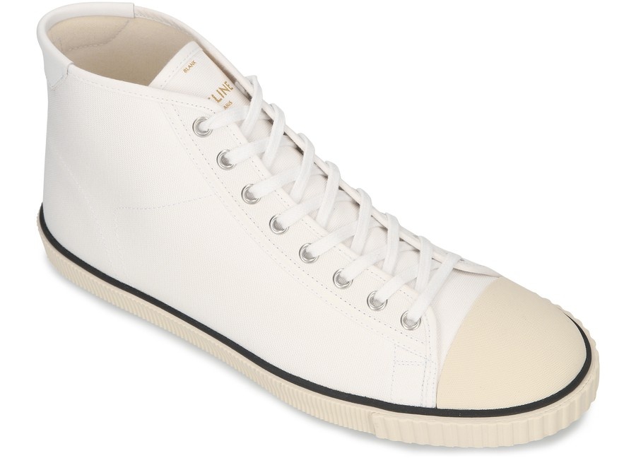 Blank Mid Lace Up Sneakers - 5