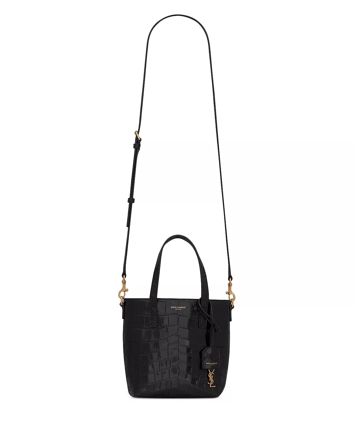 Paris Mini Toy Shopping Bag in Crocodile-Embossed Leather - 8