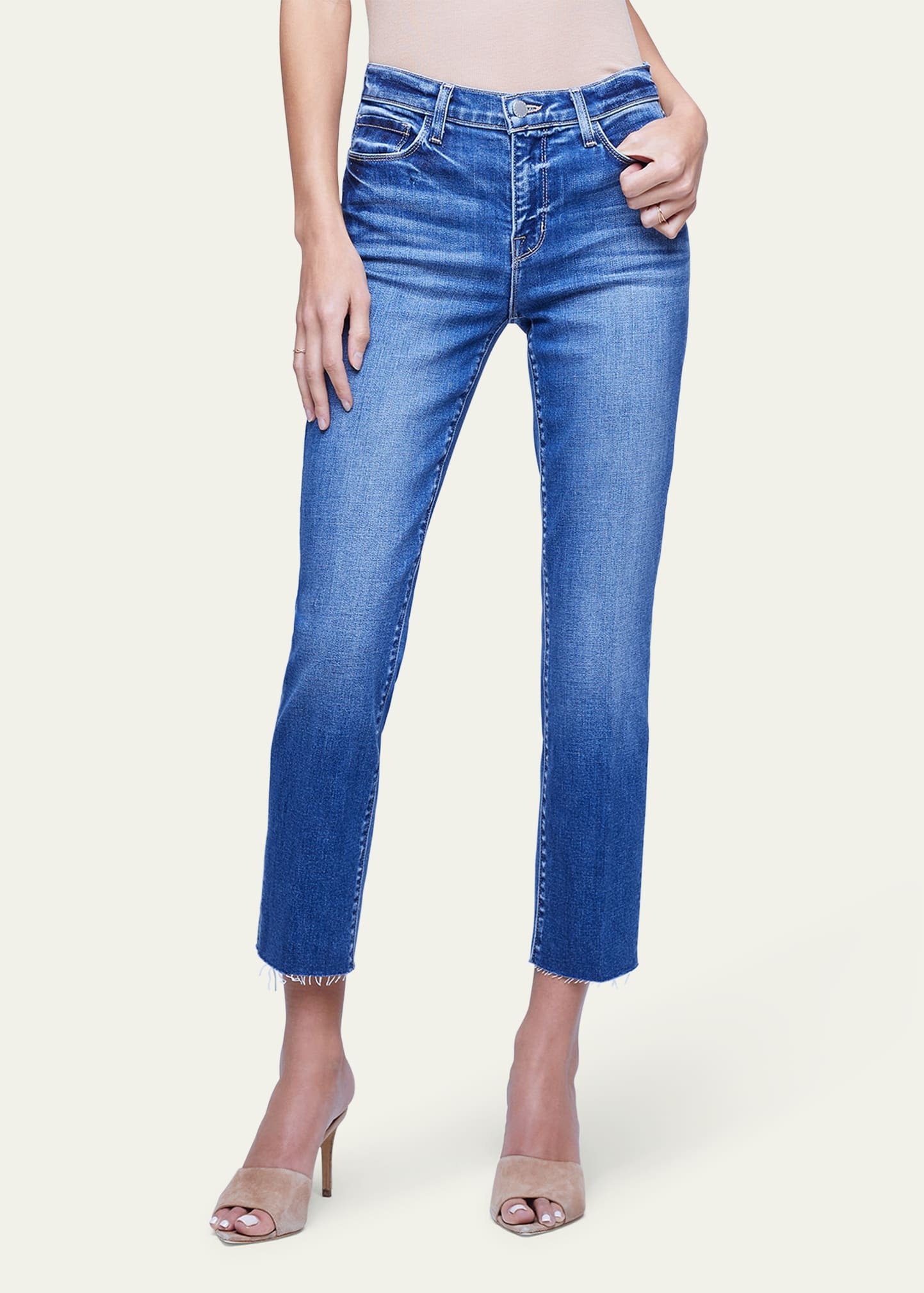 Sada High Rise Slim Crop Jeans - 5