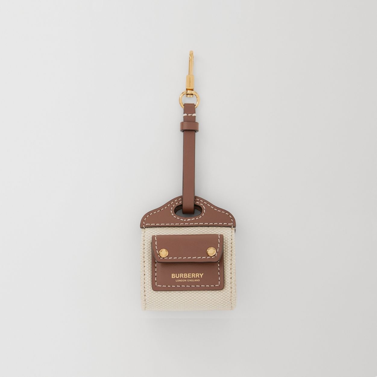 Two-tone Leather and Canvas AirPods Case - 1