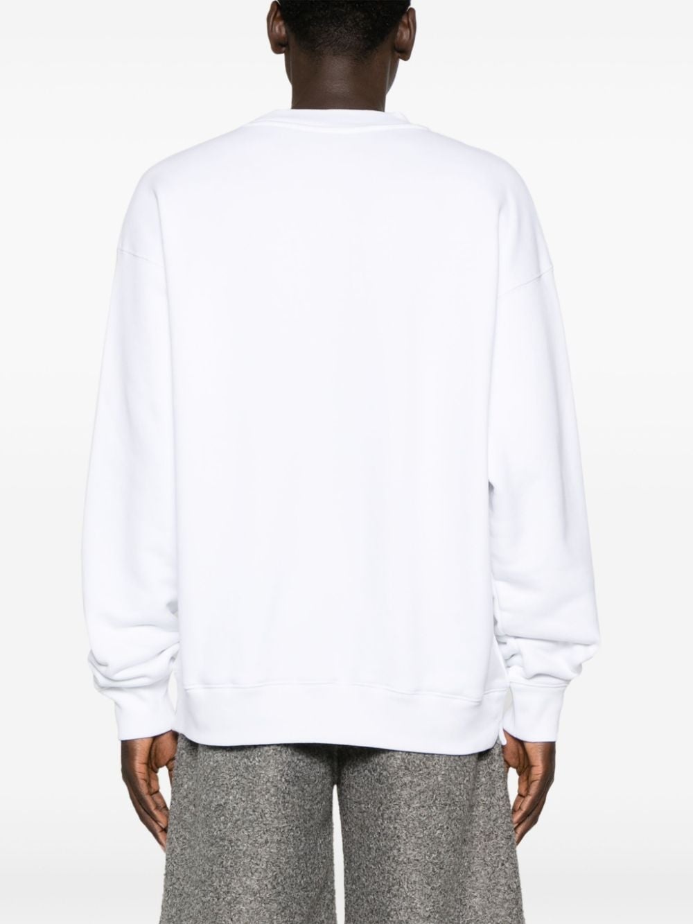 embroidered-logo cotton sweatshirt - 4
