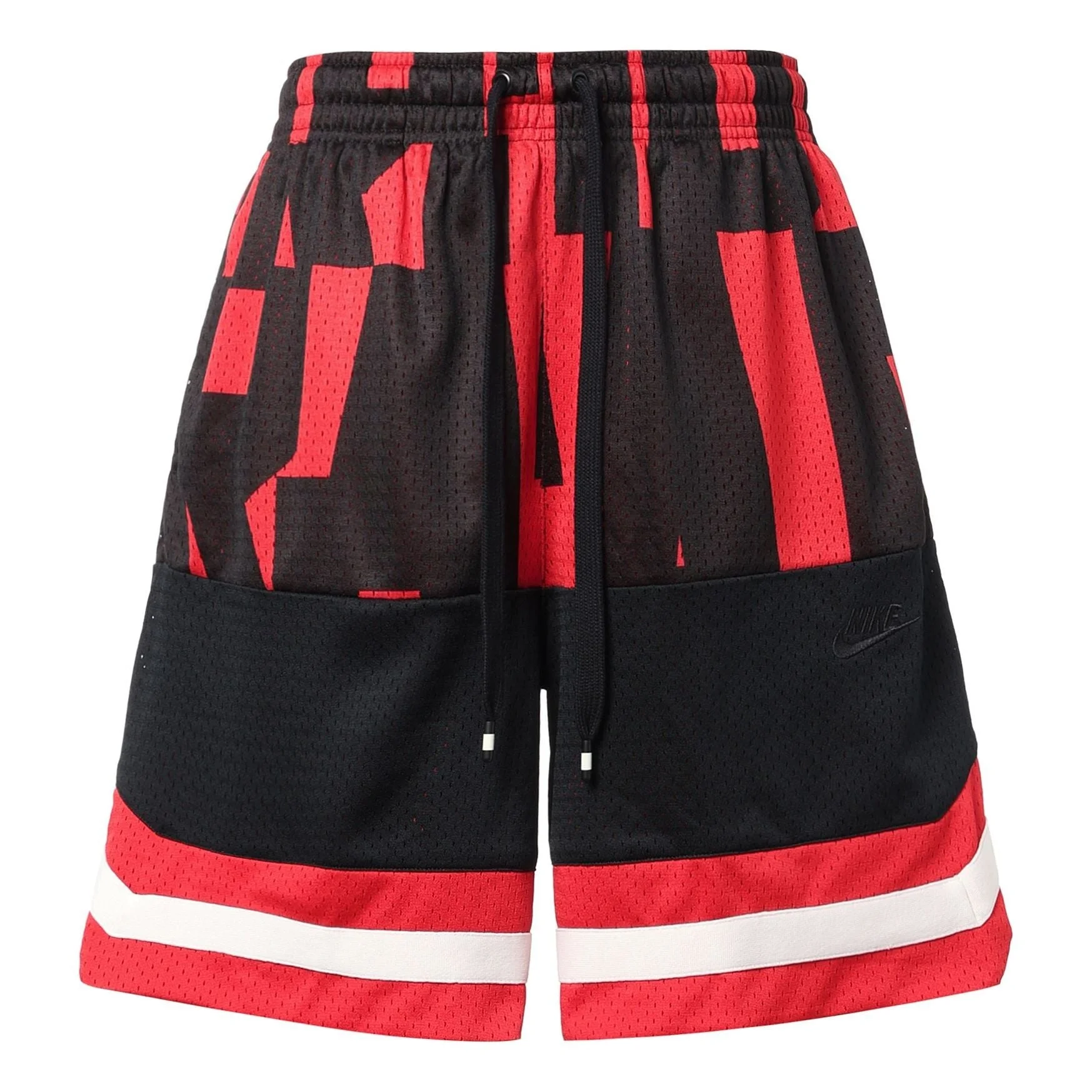 Nike Air Mesh Basketball Sports Shorts Black Red AR1842-657 - 1
