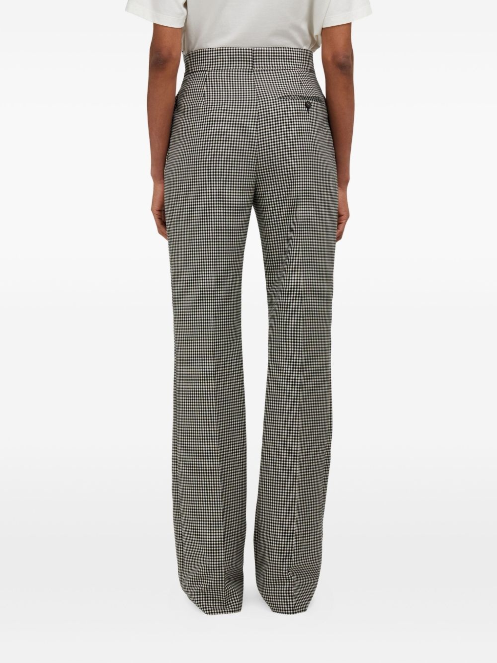 gingham-pattern trousers - 3