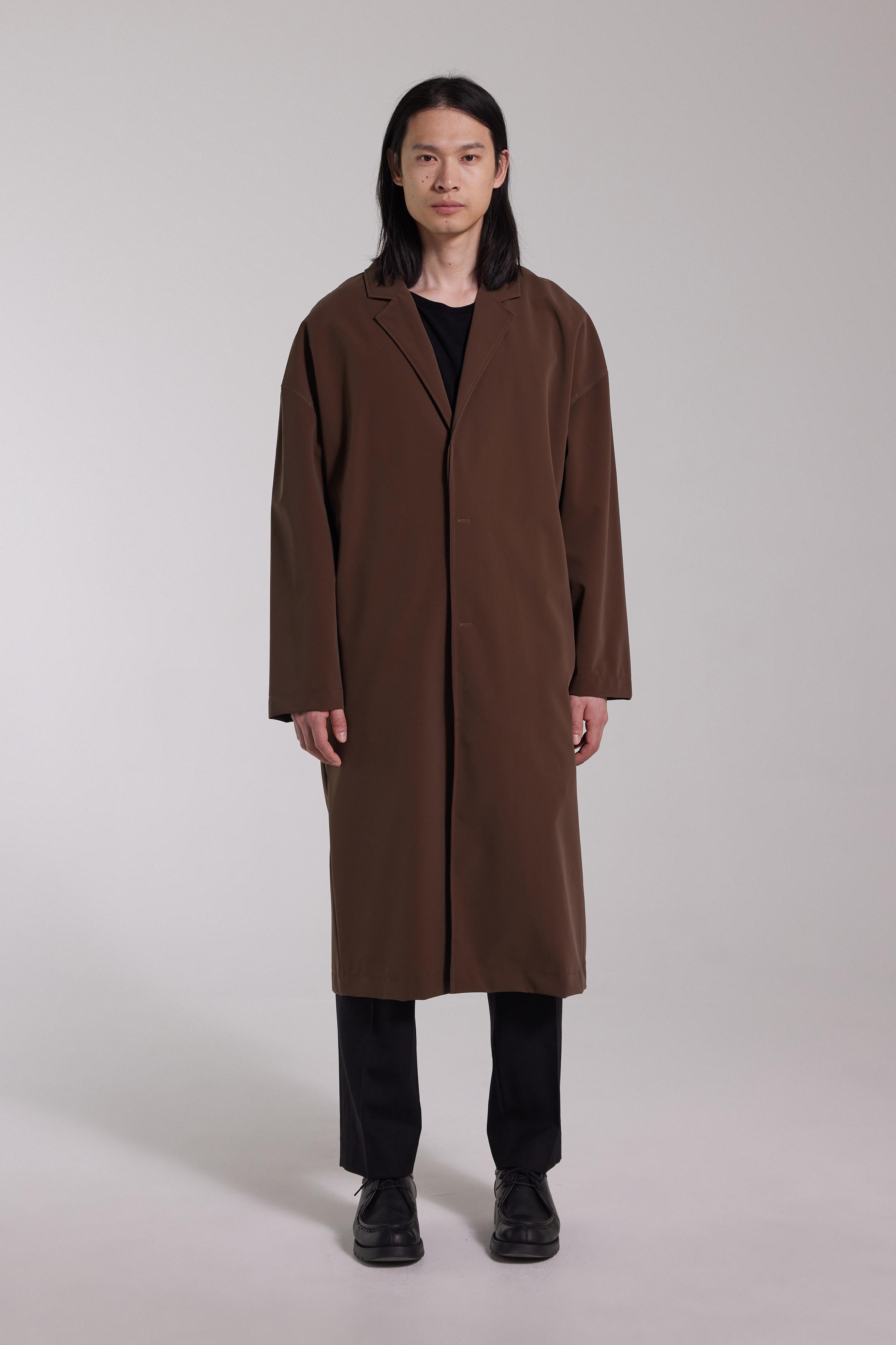 Rydberg Long Matte Raincoat Dark Brown - 4