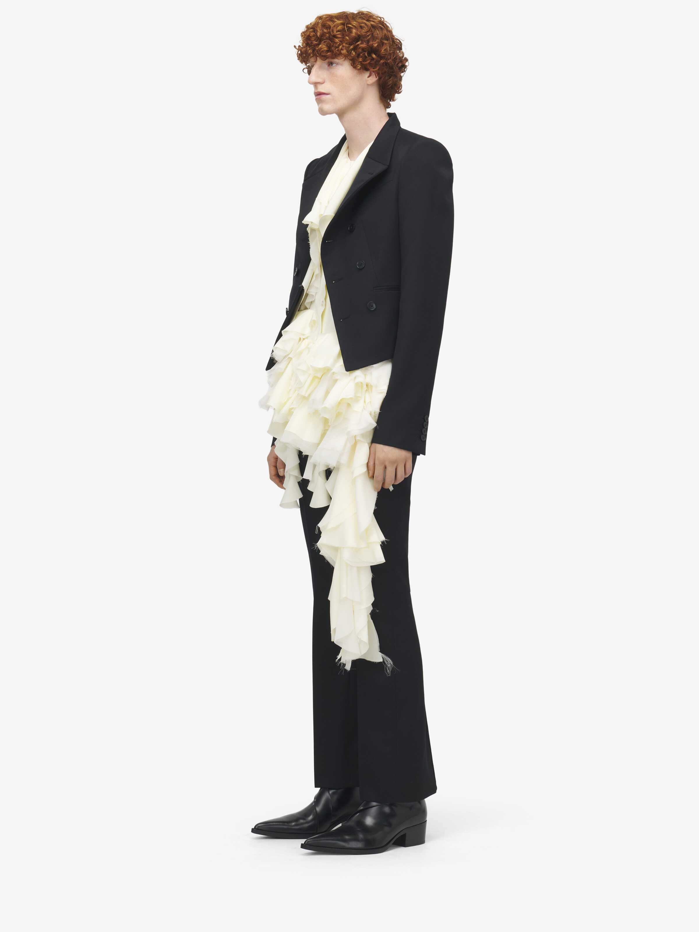 Asymmetric Lapel Jacket - 3