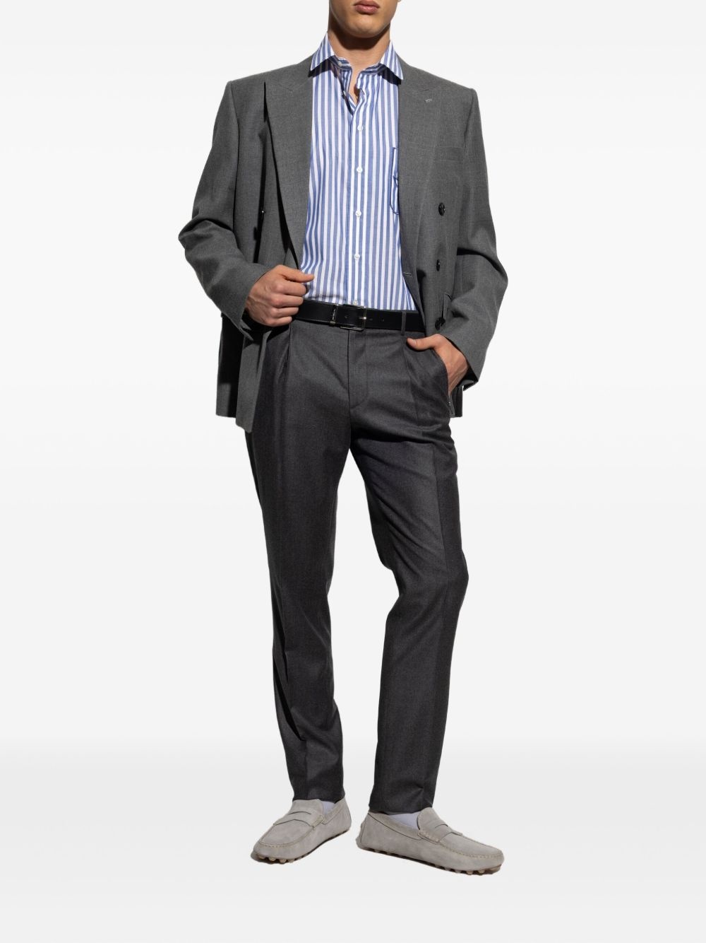 pleated zip-detail trousers - 2
