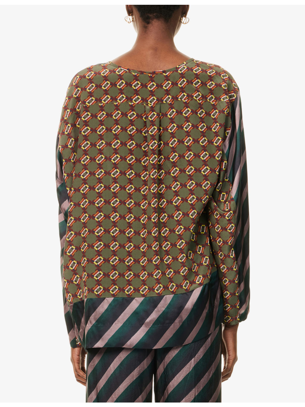 Printed Relaxed-Fit Silk-Blend Top - 4