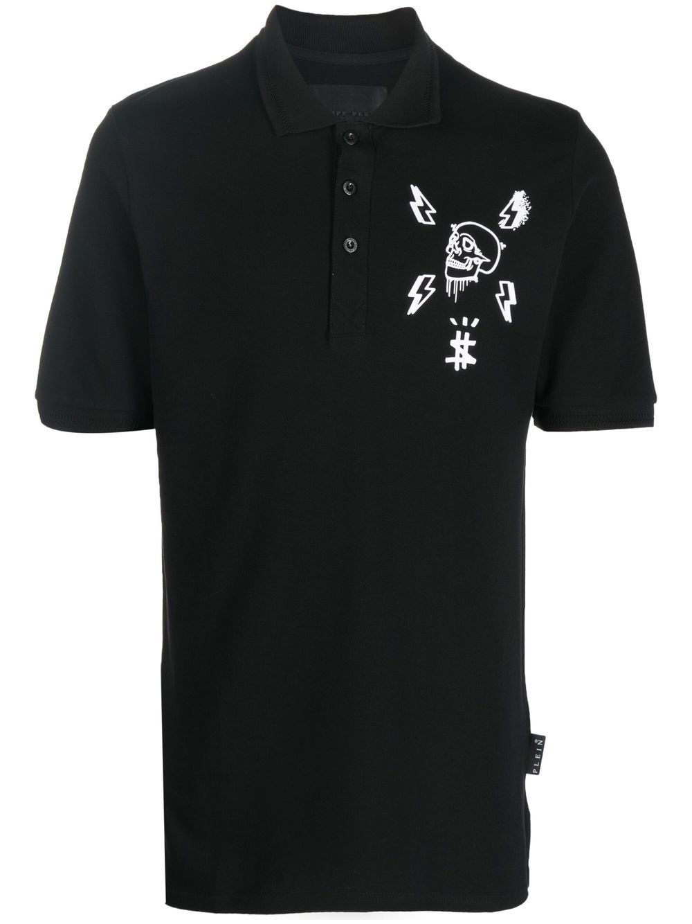 skull-print polo shirt - 1