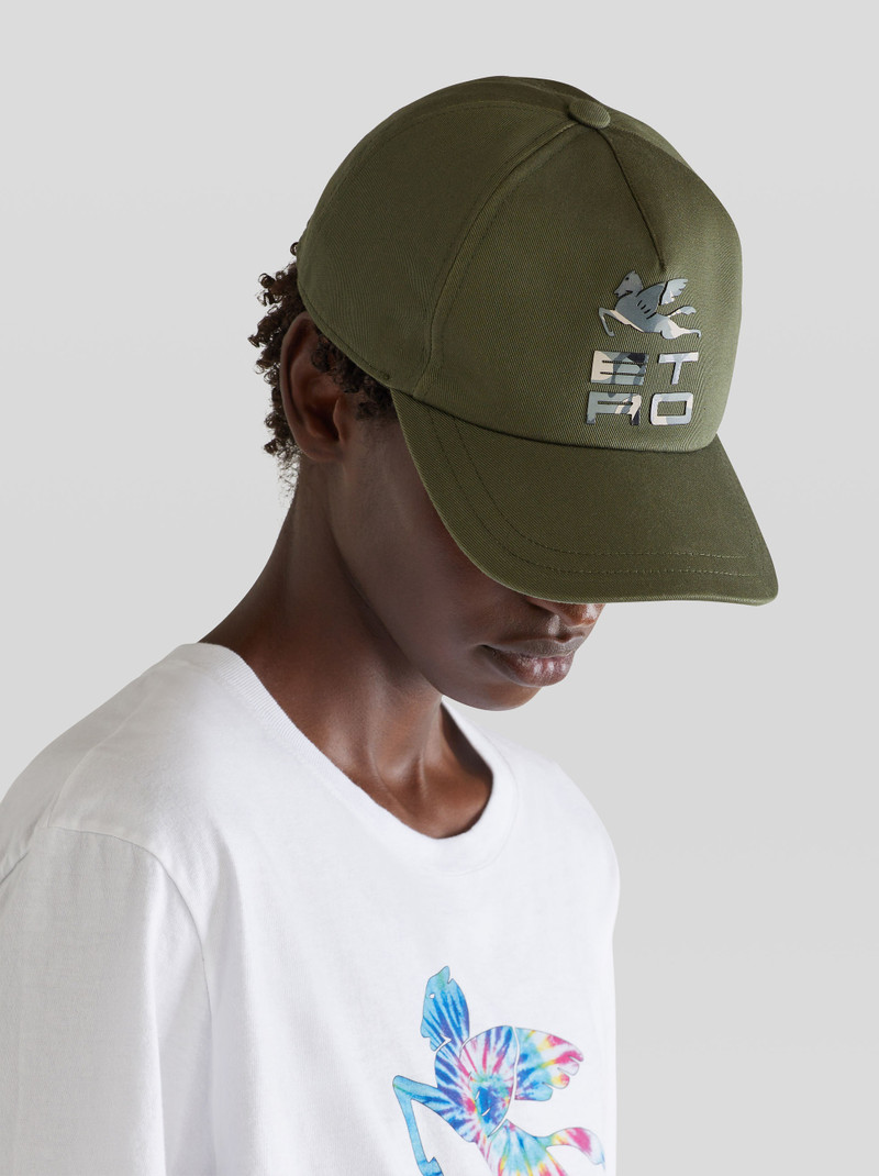Etro COTTON HAT WITH PEGAFLYING ETRO CUBE LOGO outlook