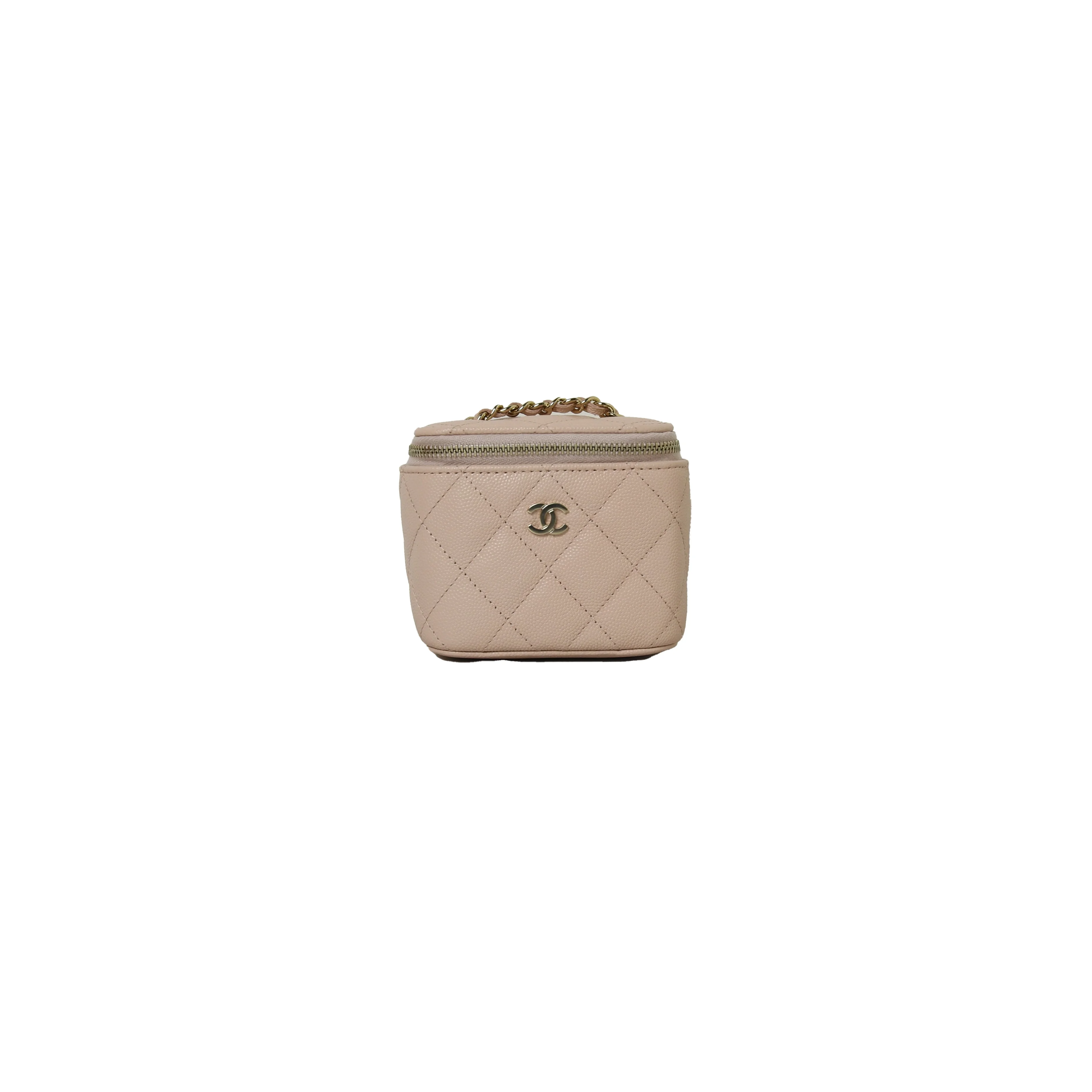 Chanel Small Caviar Vanity Bag Light Beige - 1