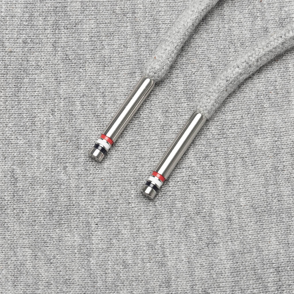 THOM BROWNE CLASSIC FULL ZIP HOODIE - GREY - 4
