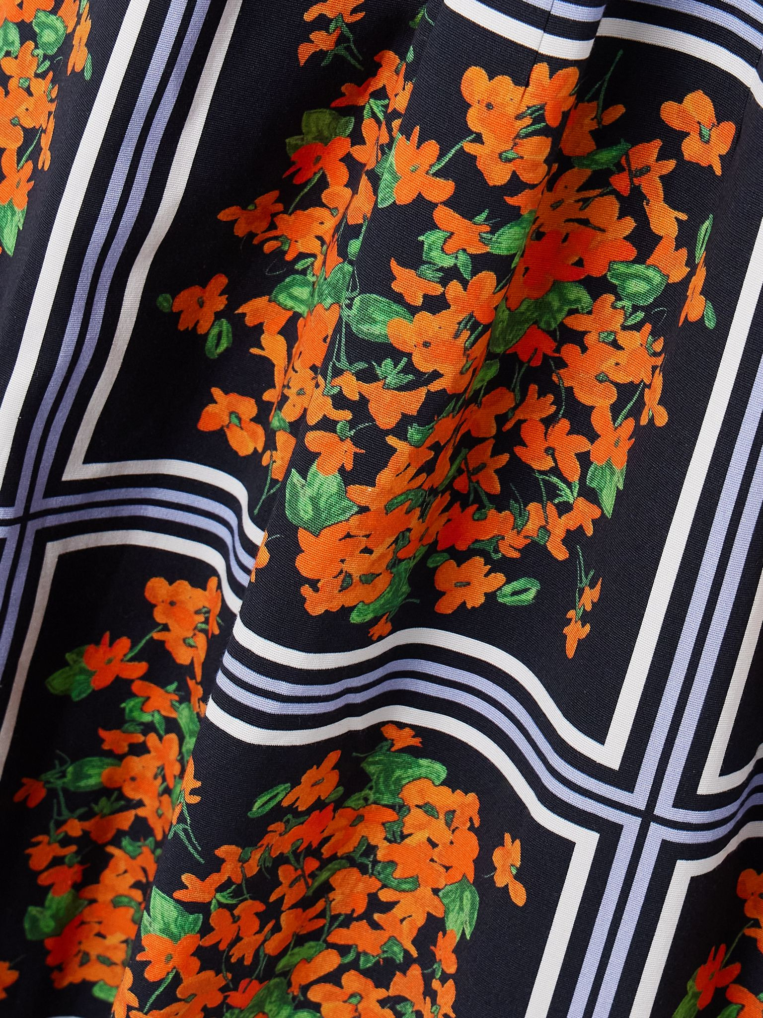 Printed faille halterneck gown Orange - 4