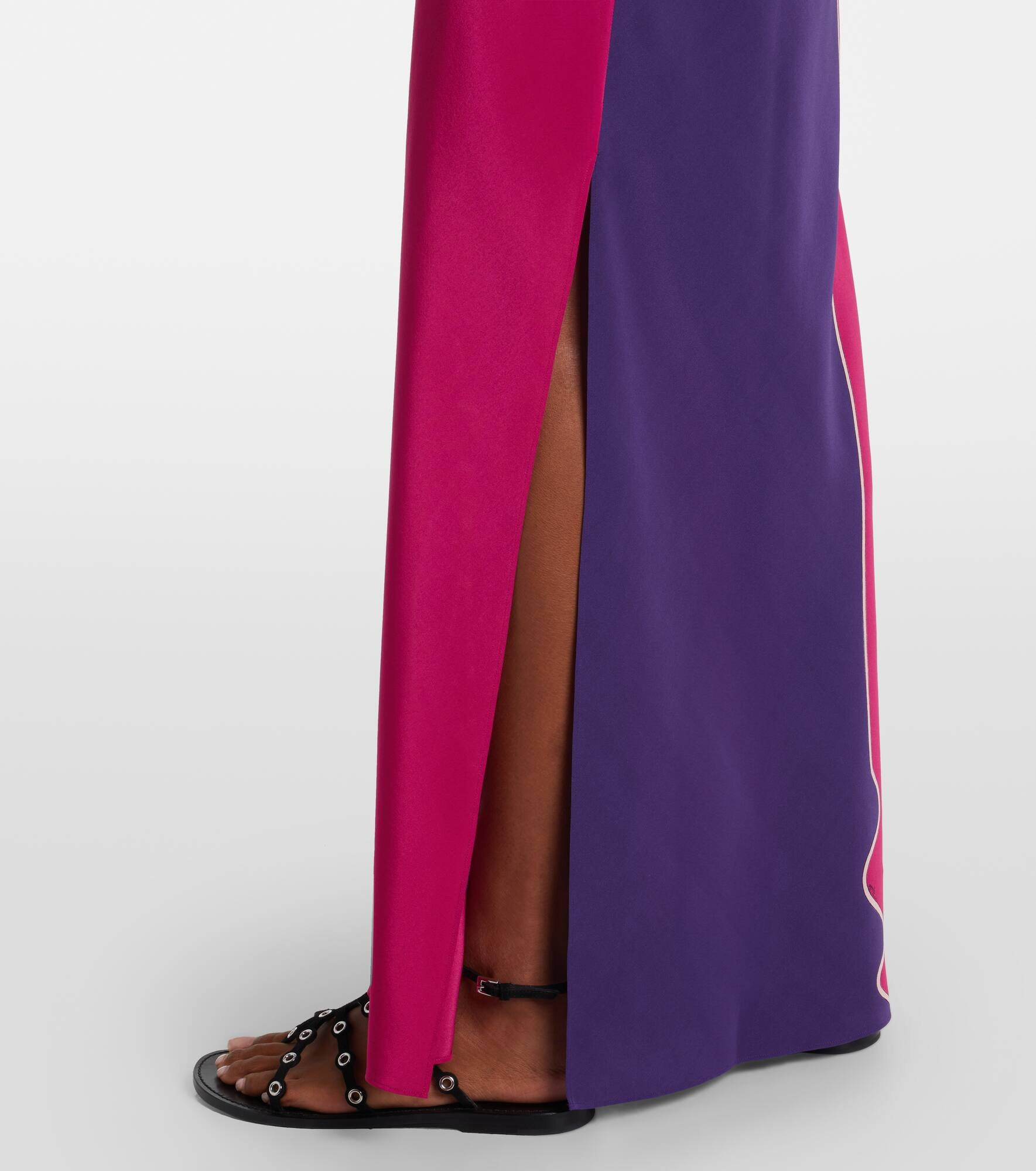 Printed silk crêpe de chine maxi dress - 5
