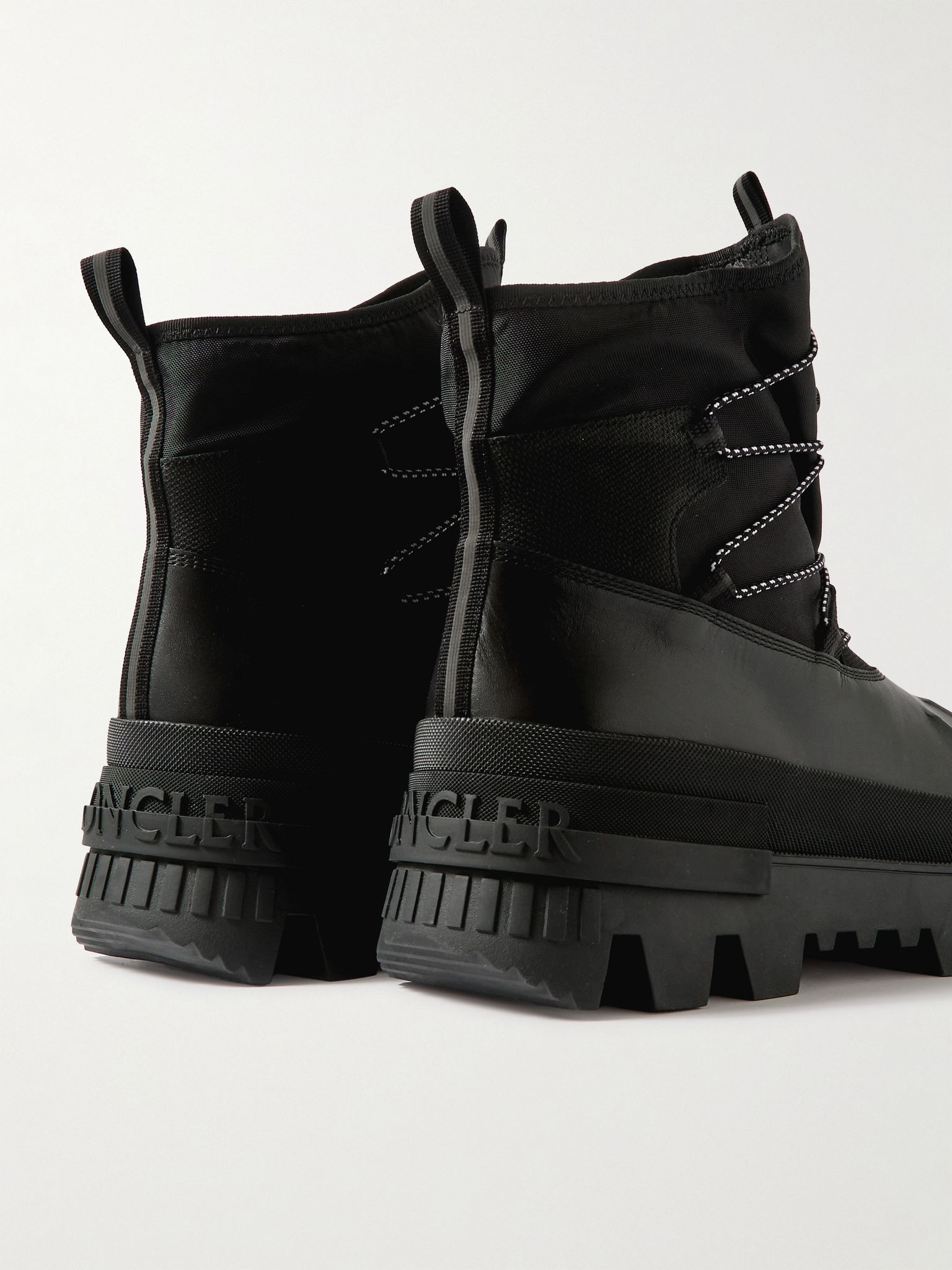 Mallard Nylon and Leather Boots Black - 5