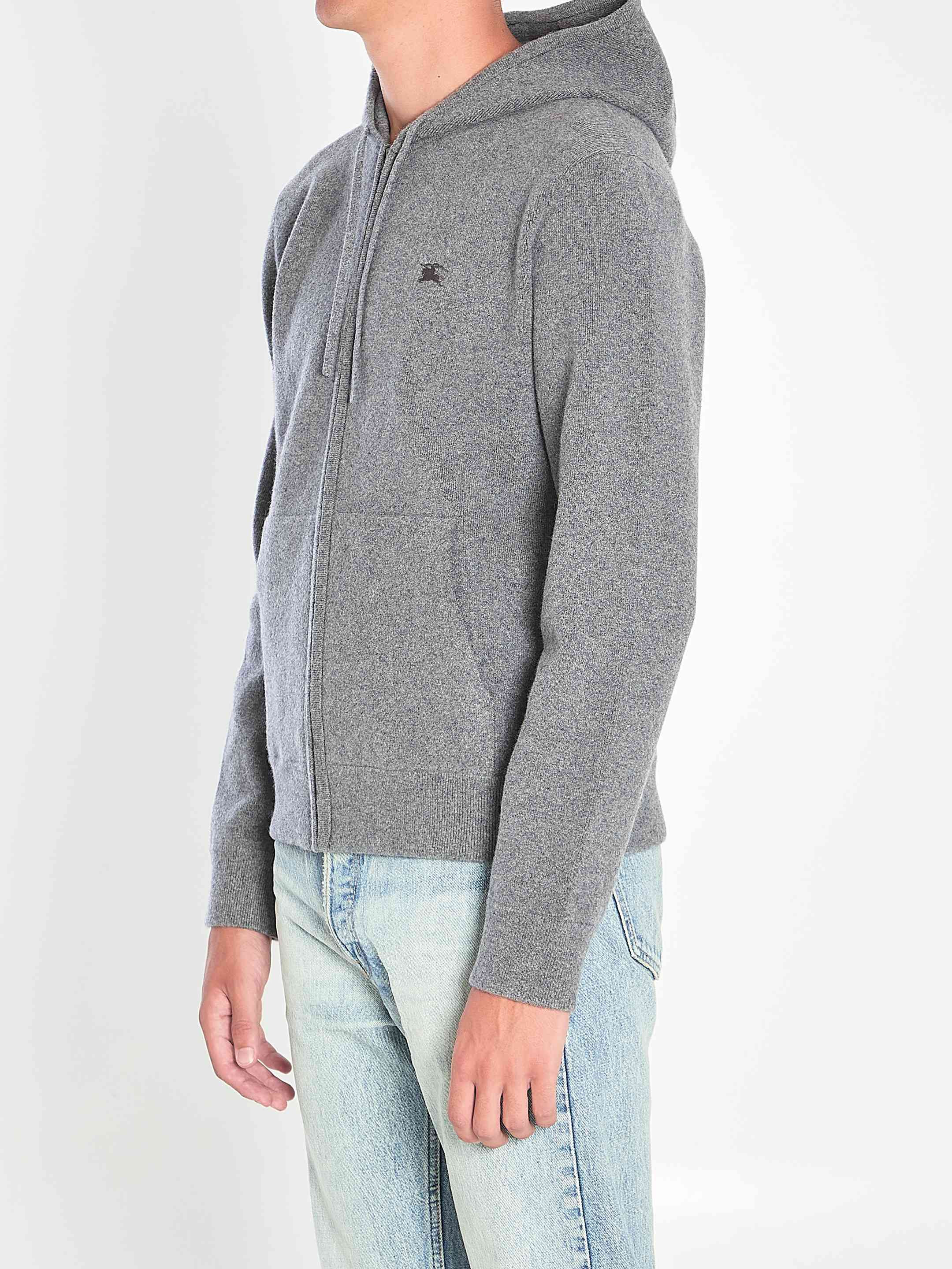 Burberry Men Cashmere-Blend Hoodie Sweatshirt - 2