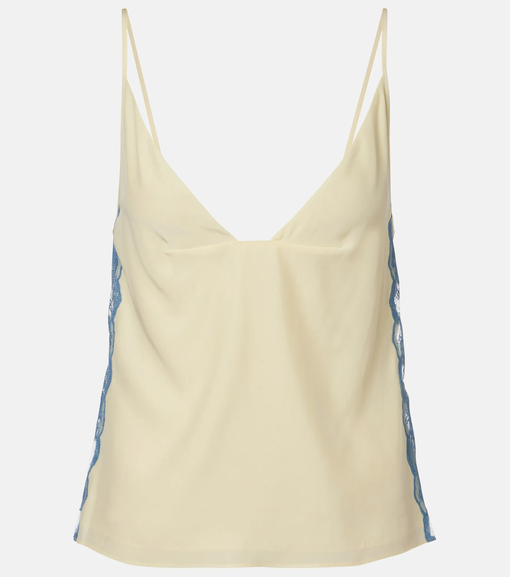 Lace-trimmed silk camisole - 1