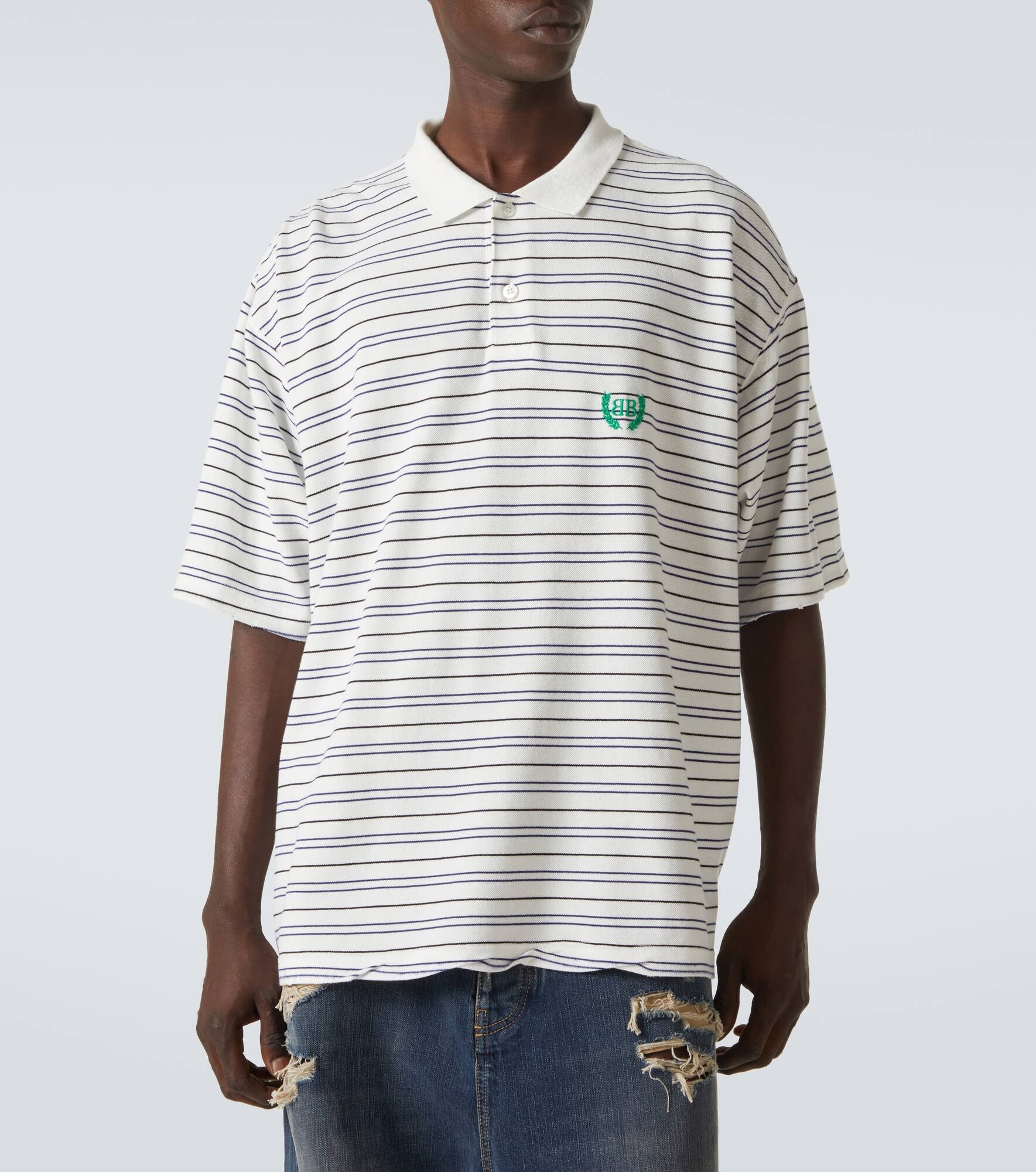 BB Laurel striped cotton piqué polo shirt - 3