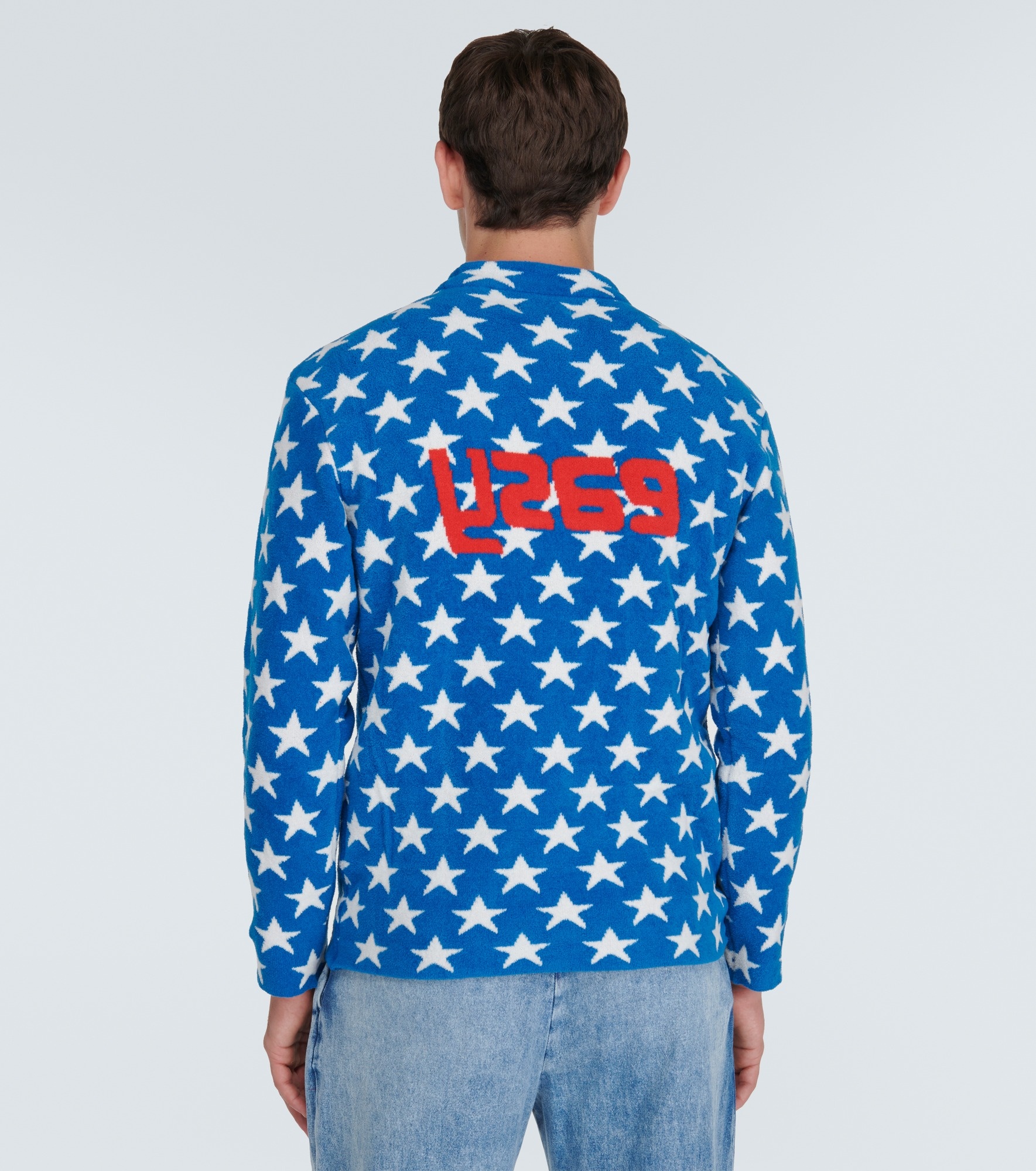 Printed cotton-blend sweater - 4
