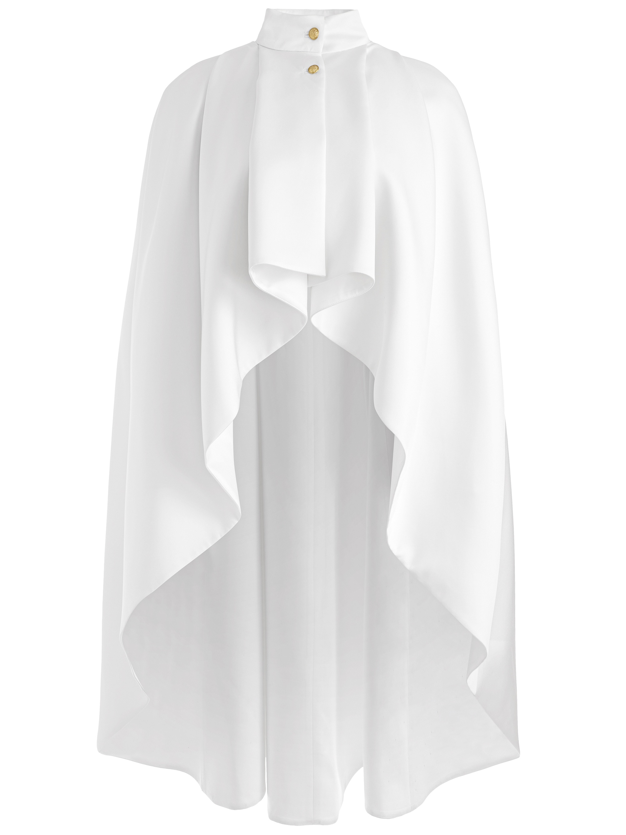 SUSANNE HIGH LOW COLLARED CAPE - 1