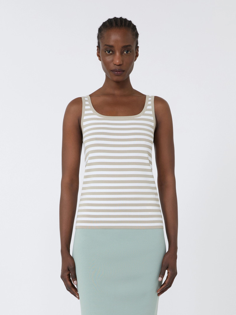 CIPPO Viscose crêpe yarn sleeveless jumper - PINK 3