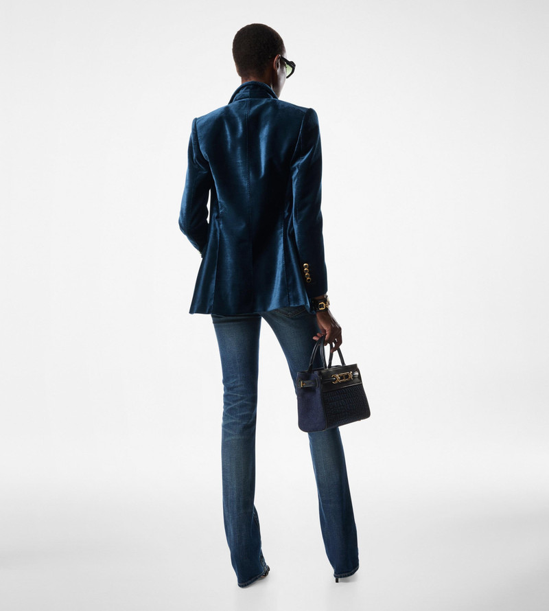 VELVET "WALLIS" DOUBLE BREASTED JACKET 4