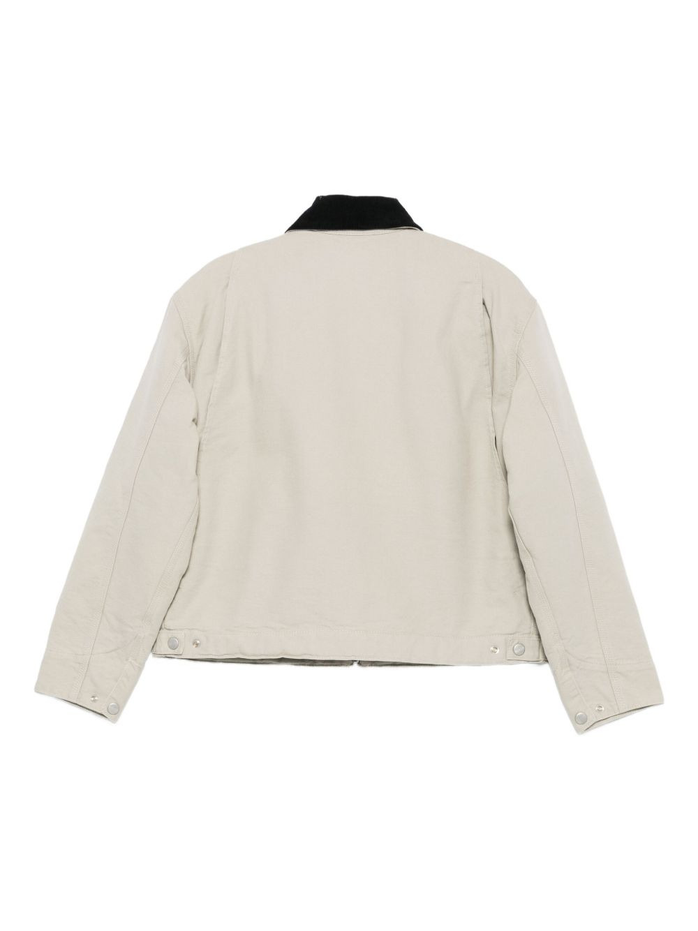 corduroy-collar zip-front jacket - 2