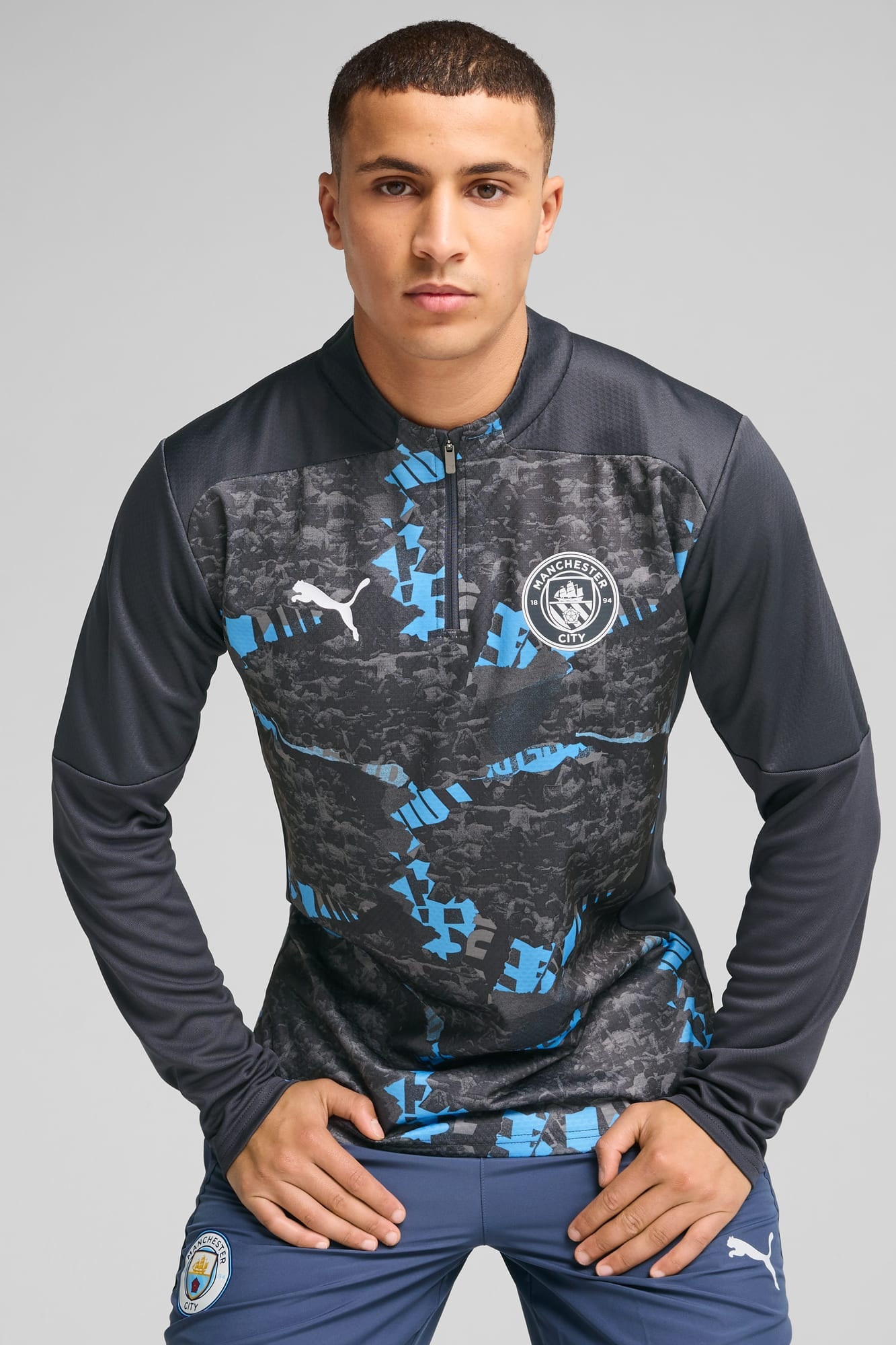 Manchester City Pre-Match Men's Quarter-Zip Top - 3