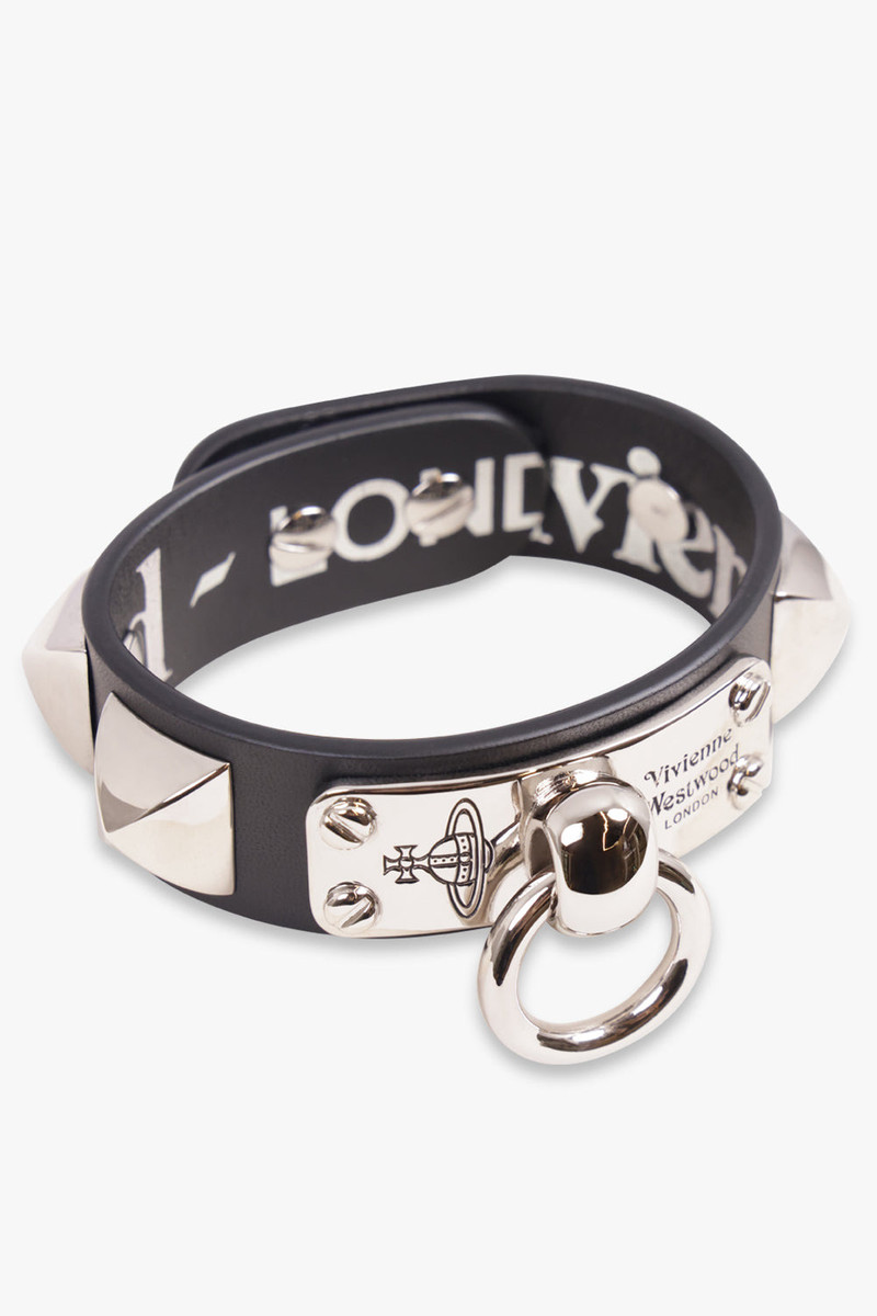 Vivienne Westwood PAULO STUD CUFF | BLACK/SILVER outlook