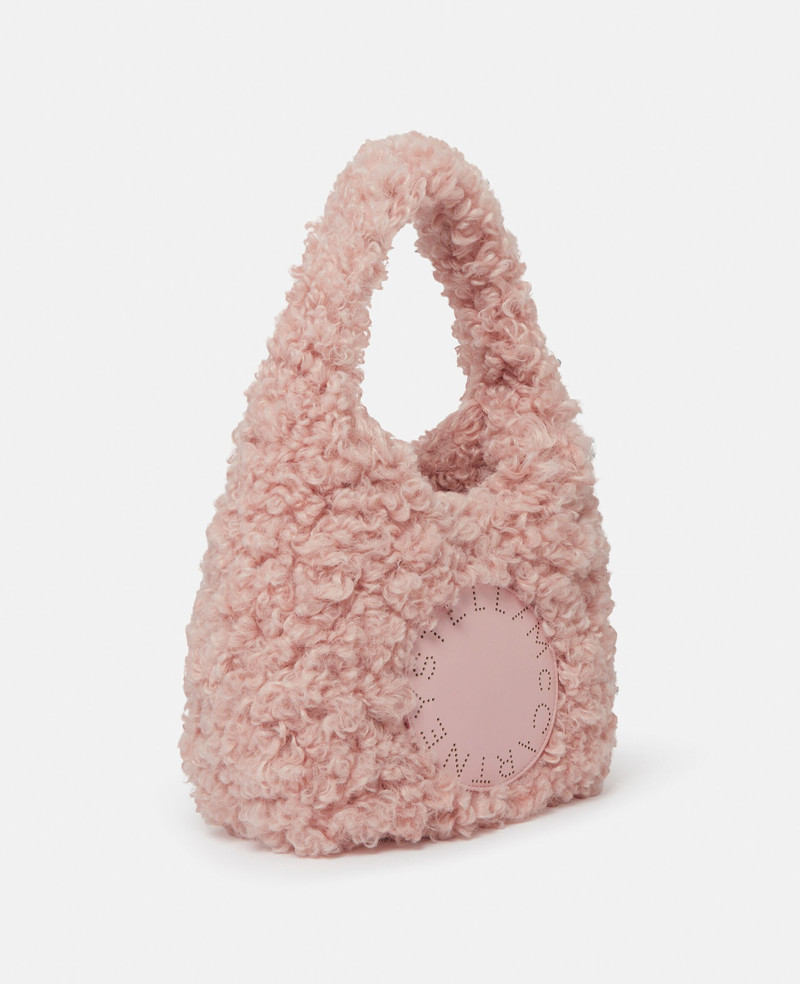 Stella McCartney Logo Plush Teddy Hobo Small Tote Bag outlook