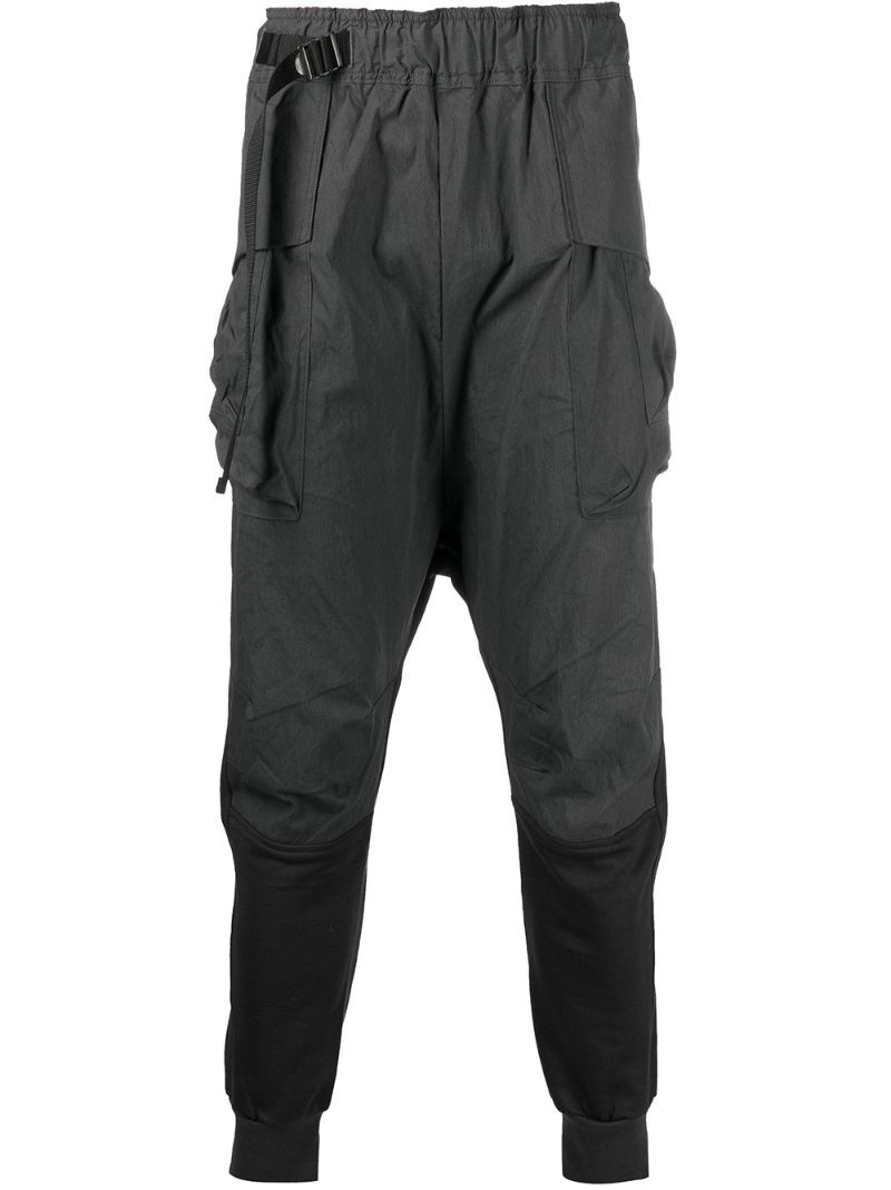 panelled cotton track pants 1