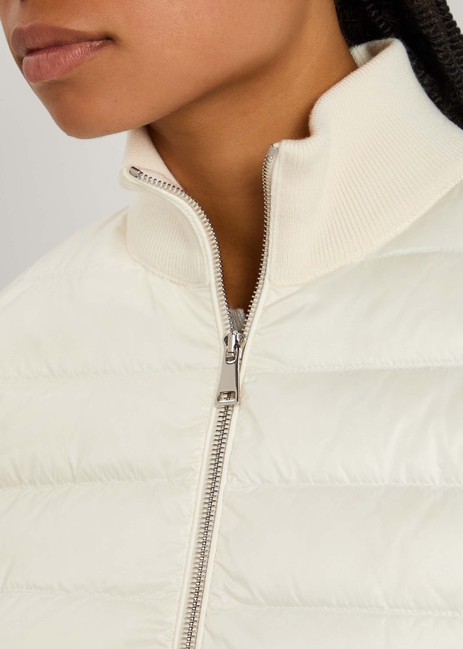 Moncler Quilted Shell and Wool Cardigan - 5