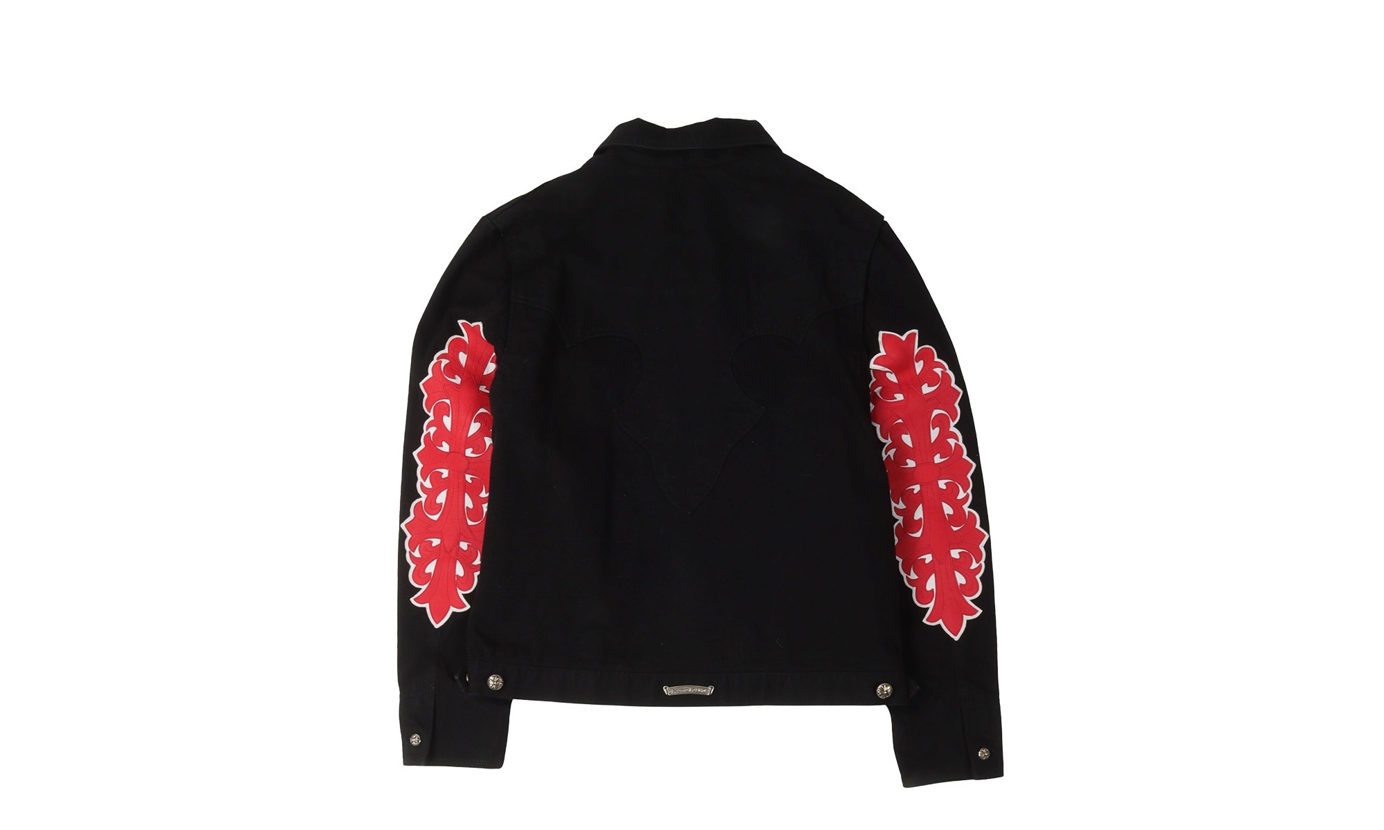 Floral Cross Patch Jacket "Black" - 2
