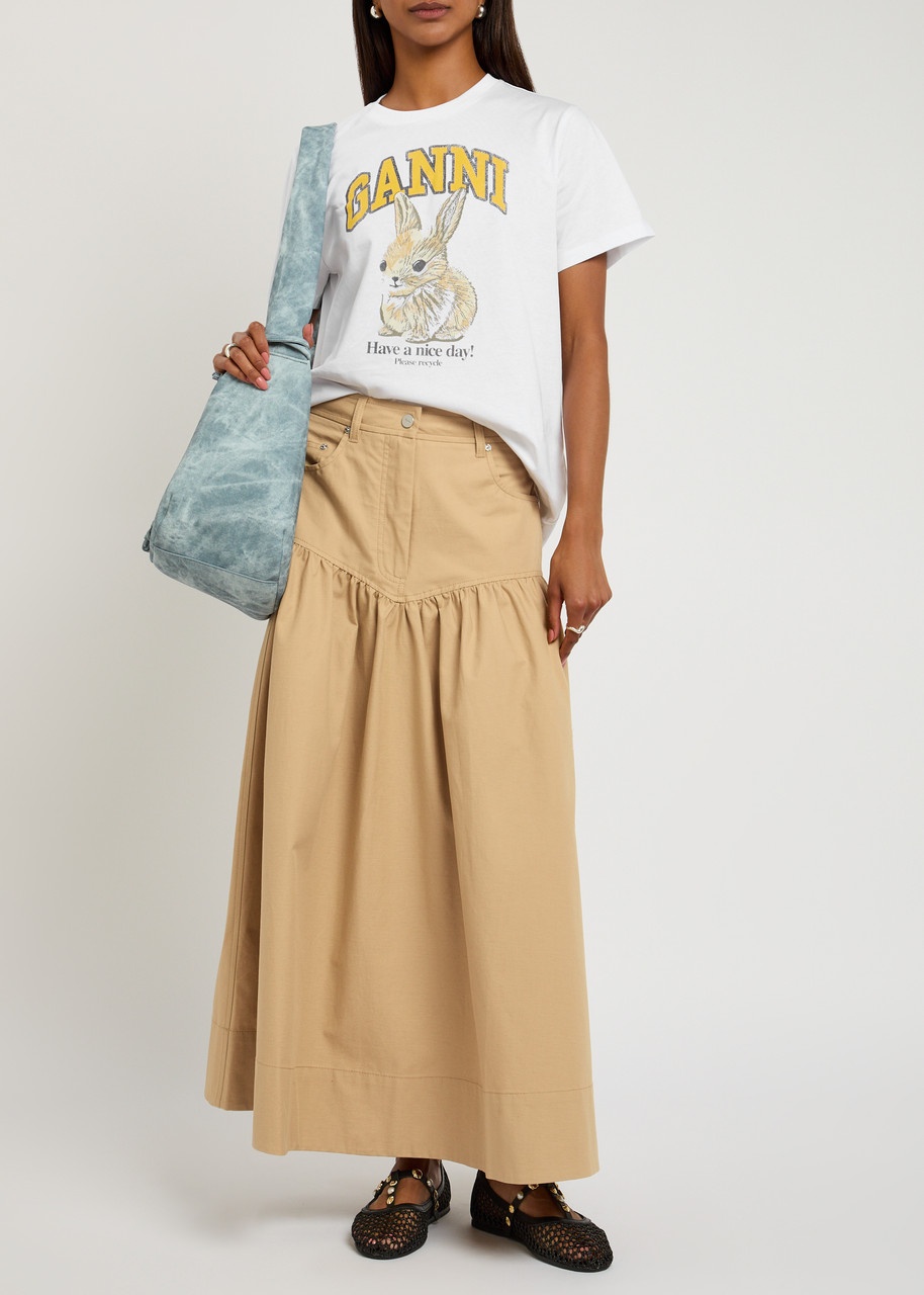 Ganni Suiting Cotton-blend Maxi Skirt - 4